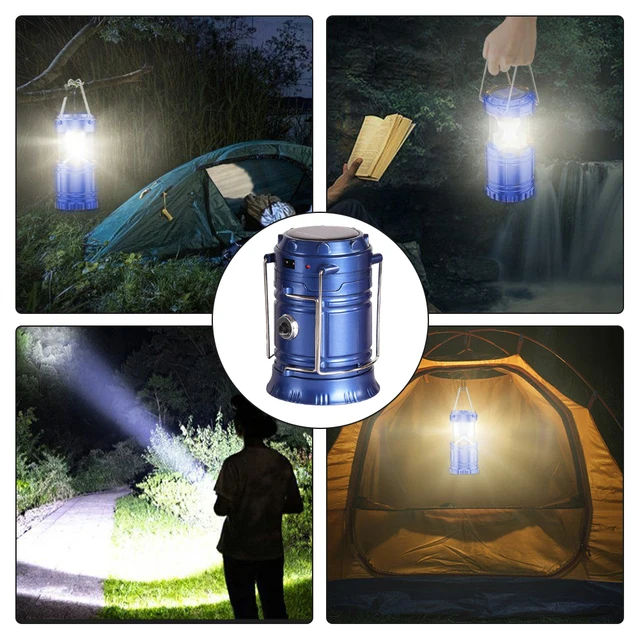 Solar Outdoor Light Camping Lantern Battery Powered LED Portable Flashlight  RGB Lapm Waterproof for Camp, Tents, 1500LM,7200mAh - AliExpress