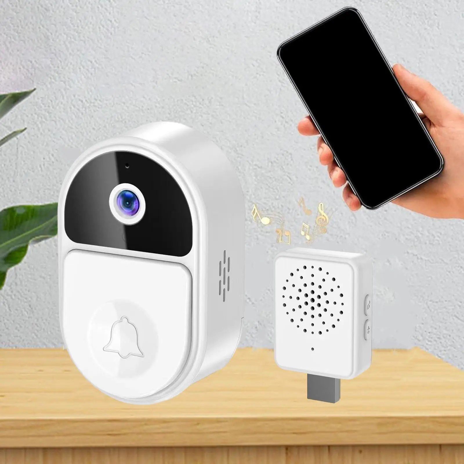 Video Doorbell Wireless Motion Weatherproof Outdoor for Apartment