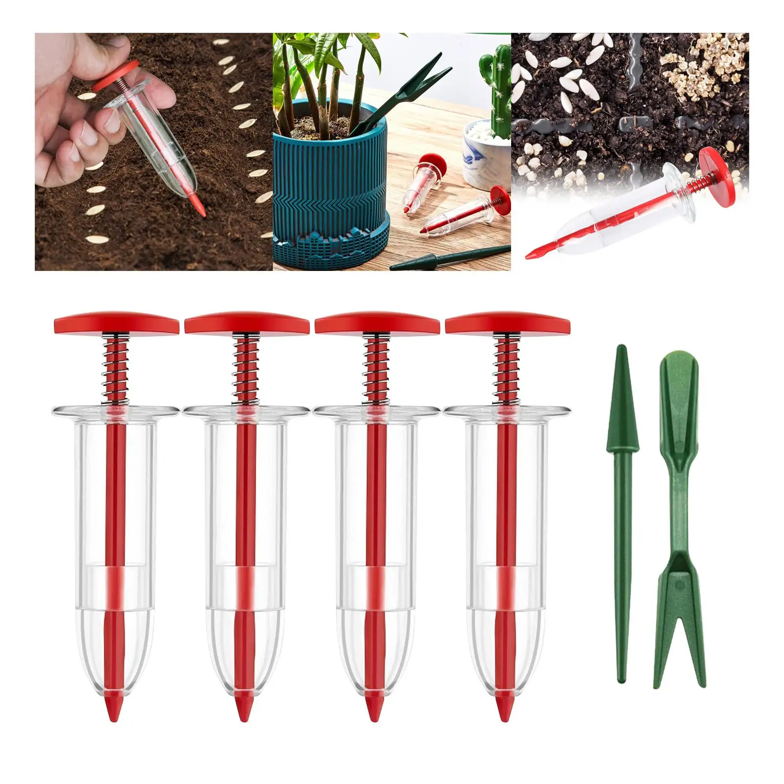 Manual Seeds Dispenser Seed Spreader Seeder for Indoor Outdoor Flower Pot Garden