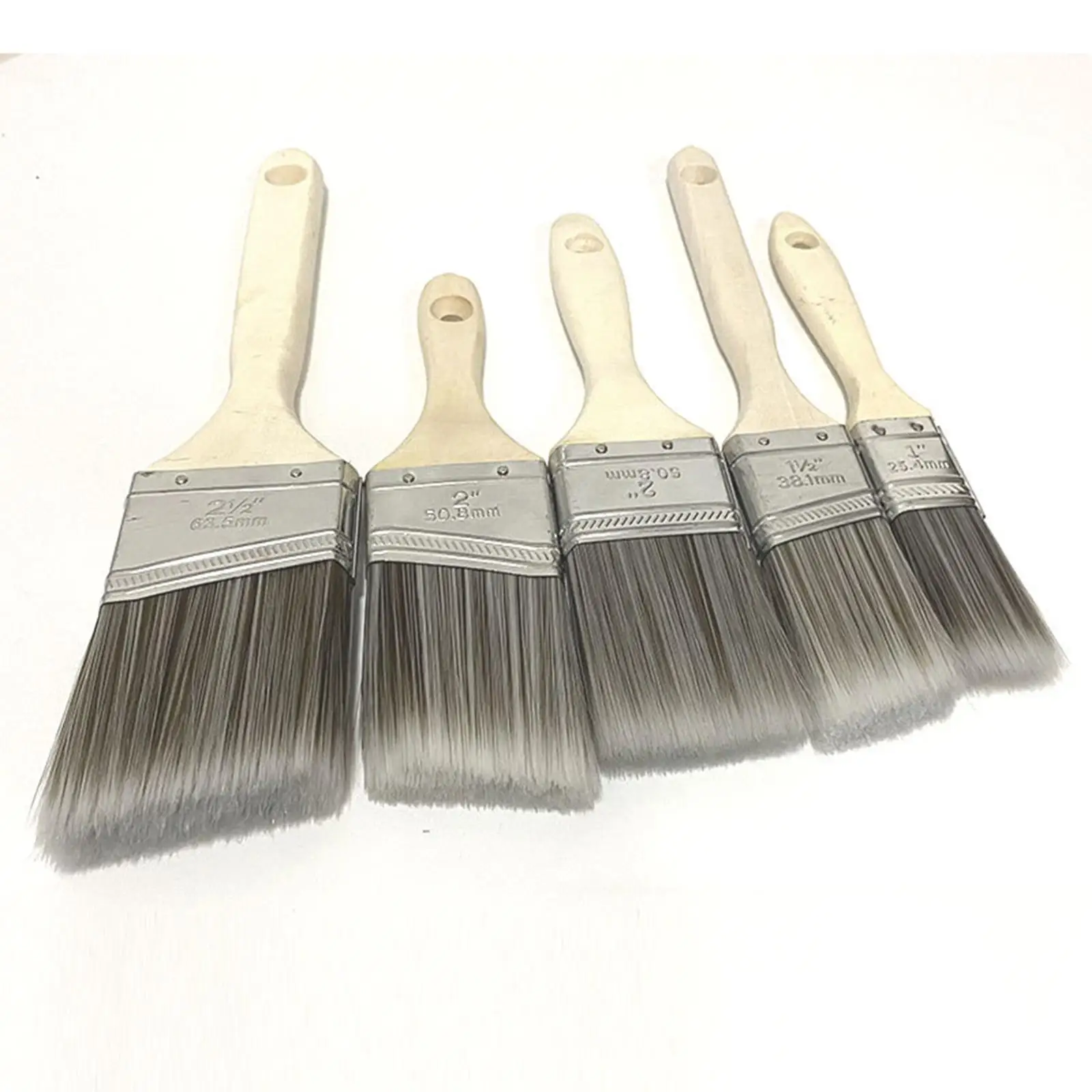 5 Pieces Paint Brushes House Paint Brush Oil Painting Brushes Art Paint Brushes for Nursery Room Decks Baseboards Outdoor Decks