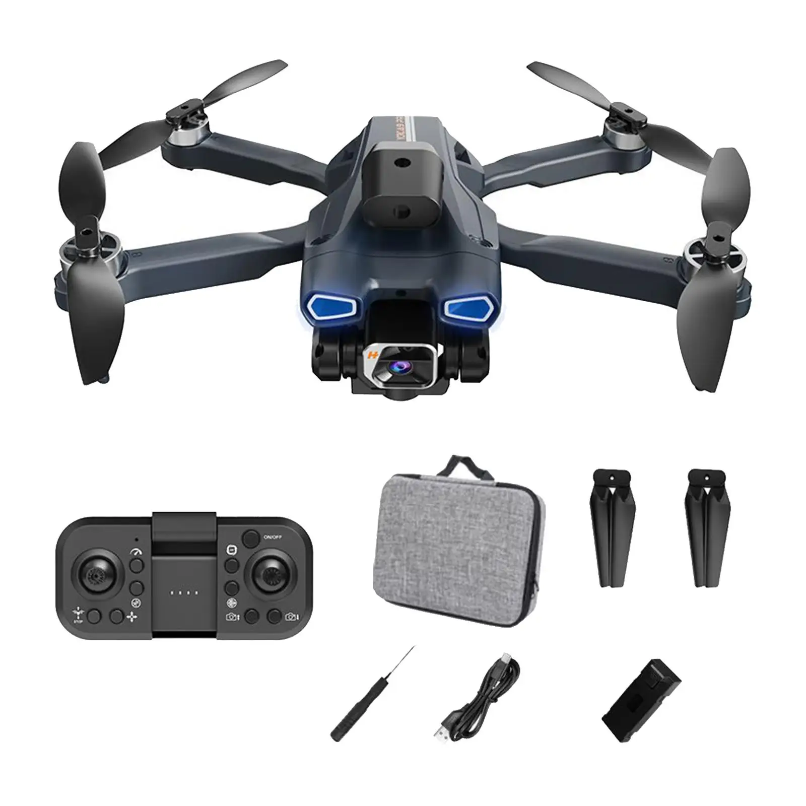 Foldable Drone with Camera for Kids Adults 6 Axis Gyroscope Gesture Photo 100M Remote Distance Lightweight Small Quadcopter Toy