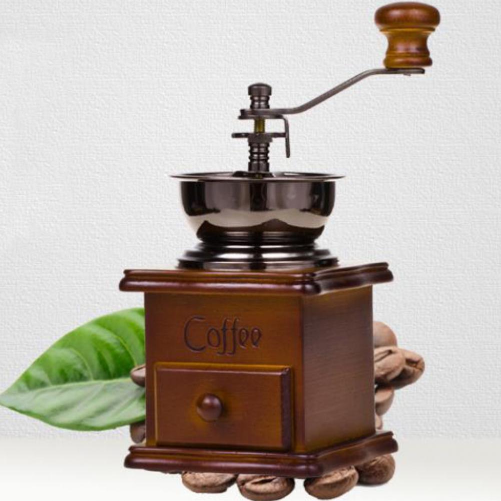 Title 7, Manual Coffee Grinder with Drawer Vintage Porta...