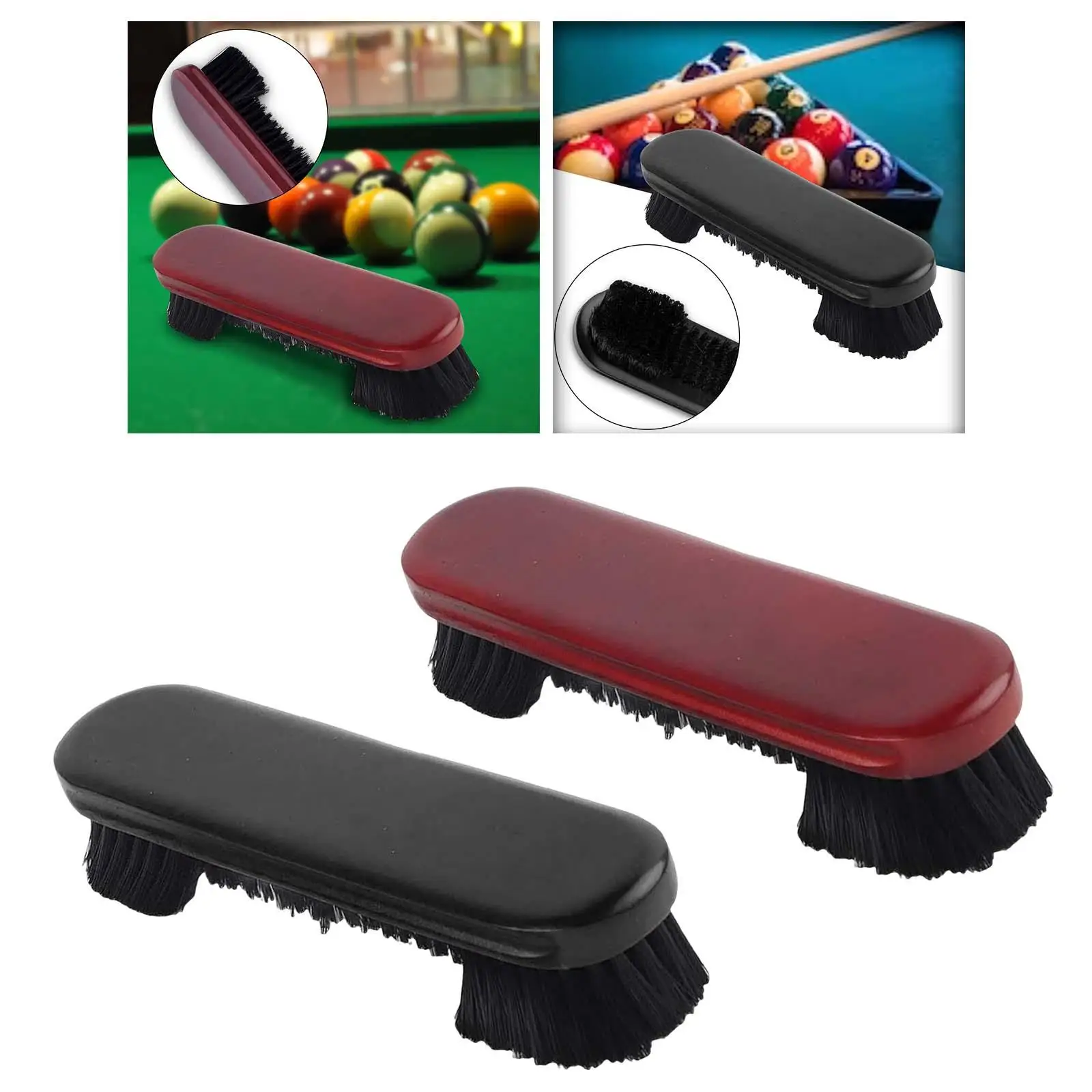 Wooden Billiard Pool Table Brush Cleaning Tool PVC Bristles Premium Cleaning Brush Cleaner 9 Inches Pool Snooker Accessories