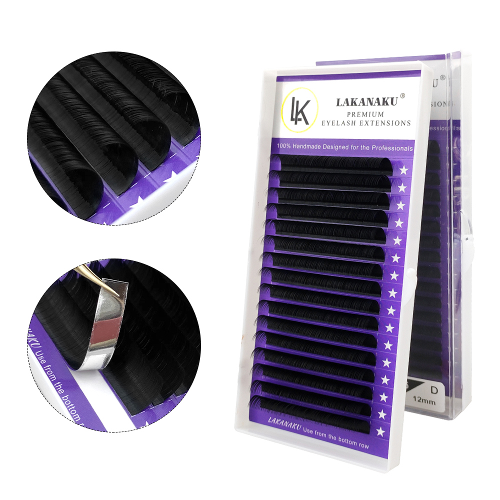 Best of LAKANAKU Classic Eyelash Extensions De Cils Matte Black Volume Eyelash Extensions Silk Lash Extension Supplies Reviews & Tips