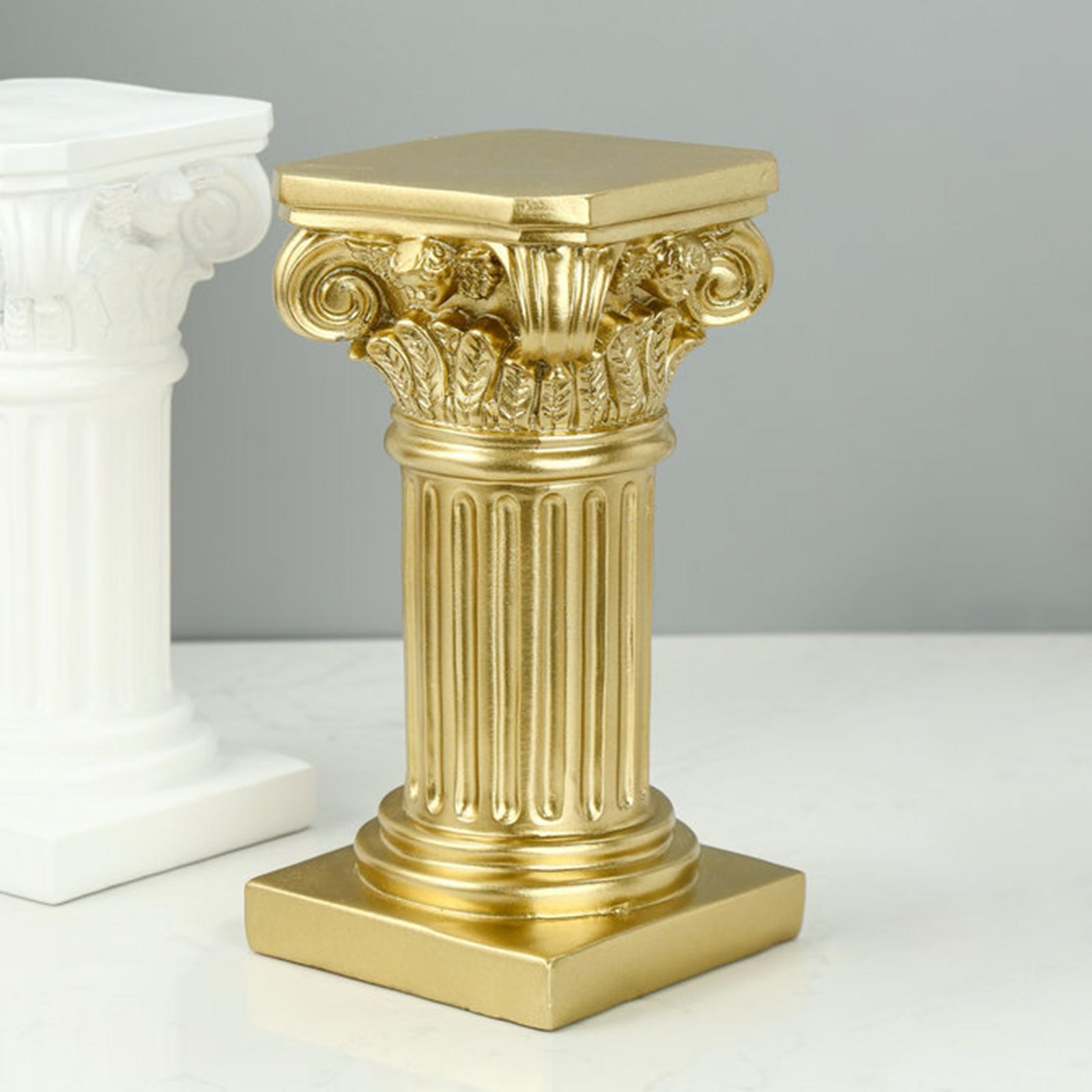 Creative Roman Column Statue Sculpture Plinth Base for Home Desktop Decor