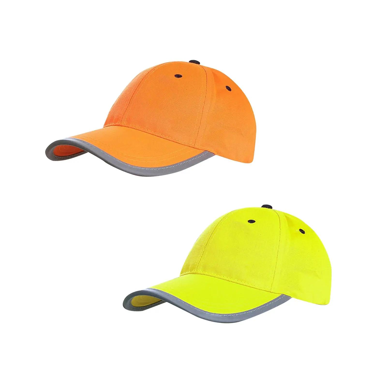 Reflective Running Cap Bright Neon Color Washable High Visibility Baseball Cap Safety Traffic Cap for Women Men Family Members