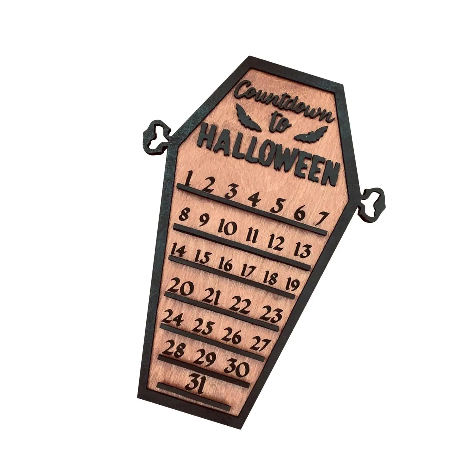 Halloween Countdown Calendar Wood Crafts 31 Day Halloween Advent Calendar Ornaments for Haunted House Party Home Festive Table