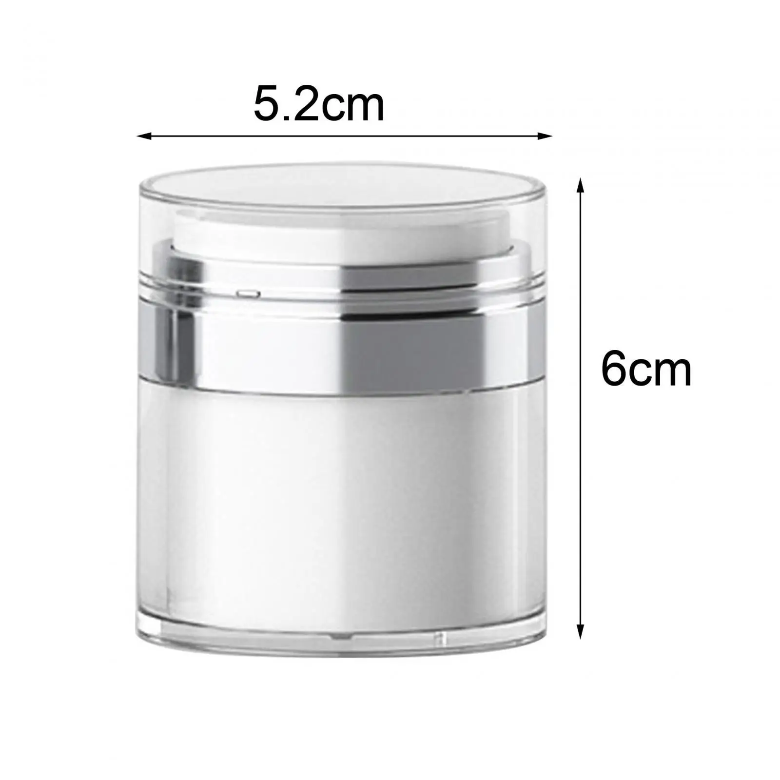Airless Pump Jar Leakproof Portable Vacuum Press Face Cream Jar for Lotions Refillable Creams Gels Lotions Dispenser for Travel