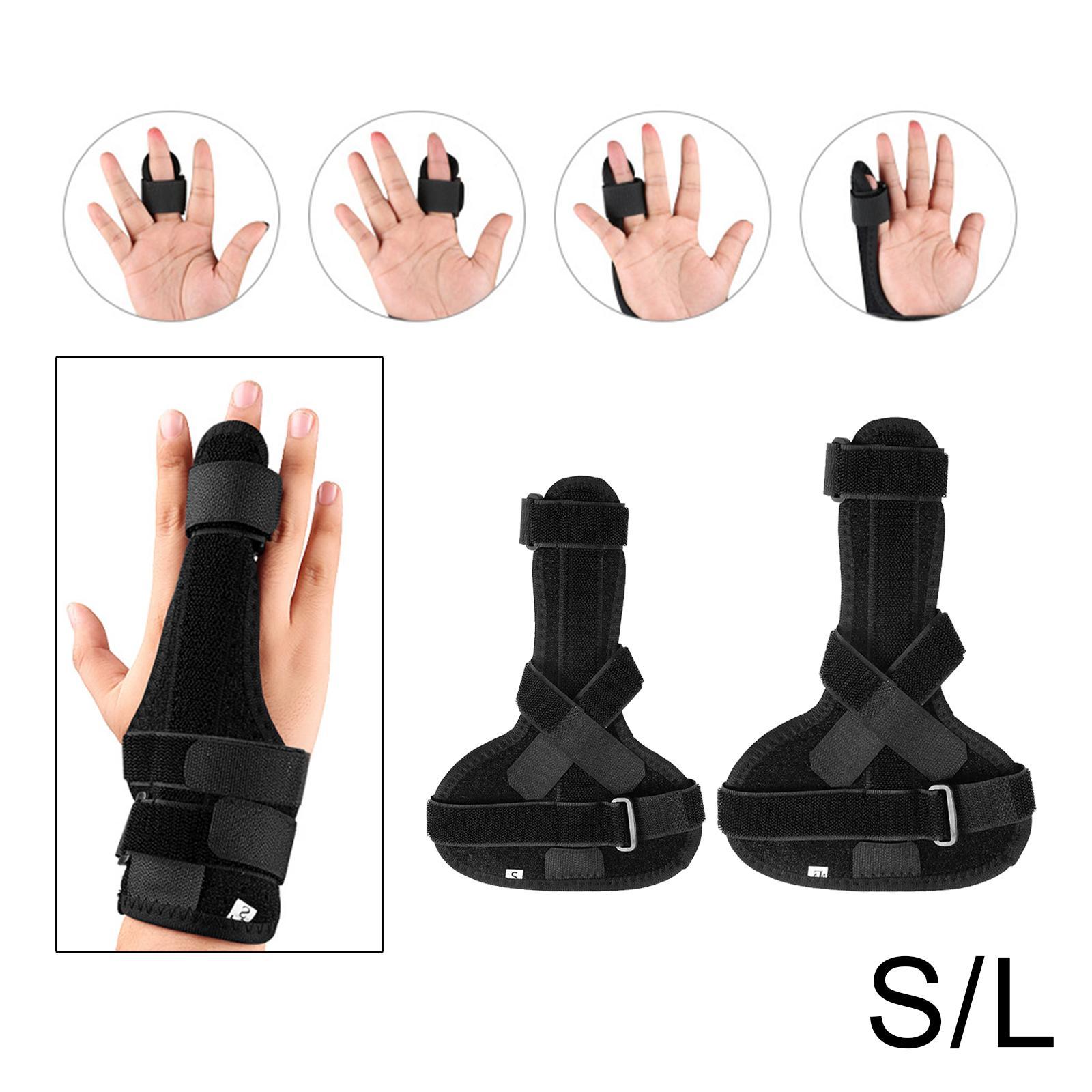 Finger Splint /Ok Fabric/ Black/ Support Guard Splints /Aluminum Brace  Immobilizer for Finger Injuries