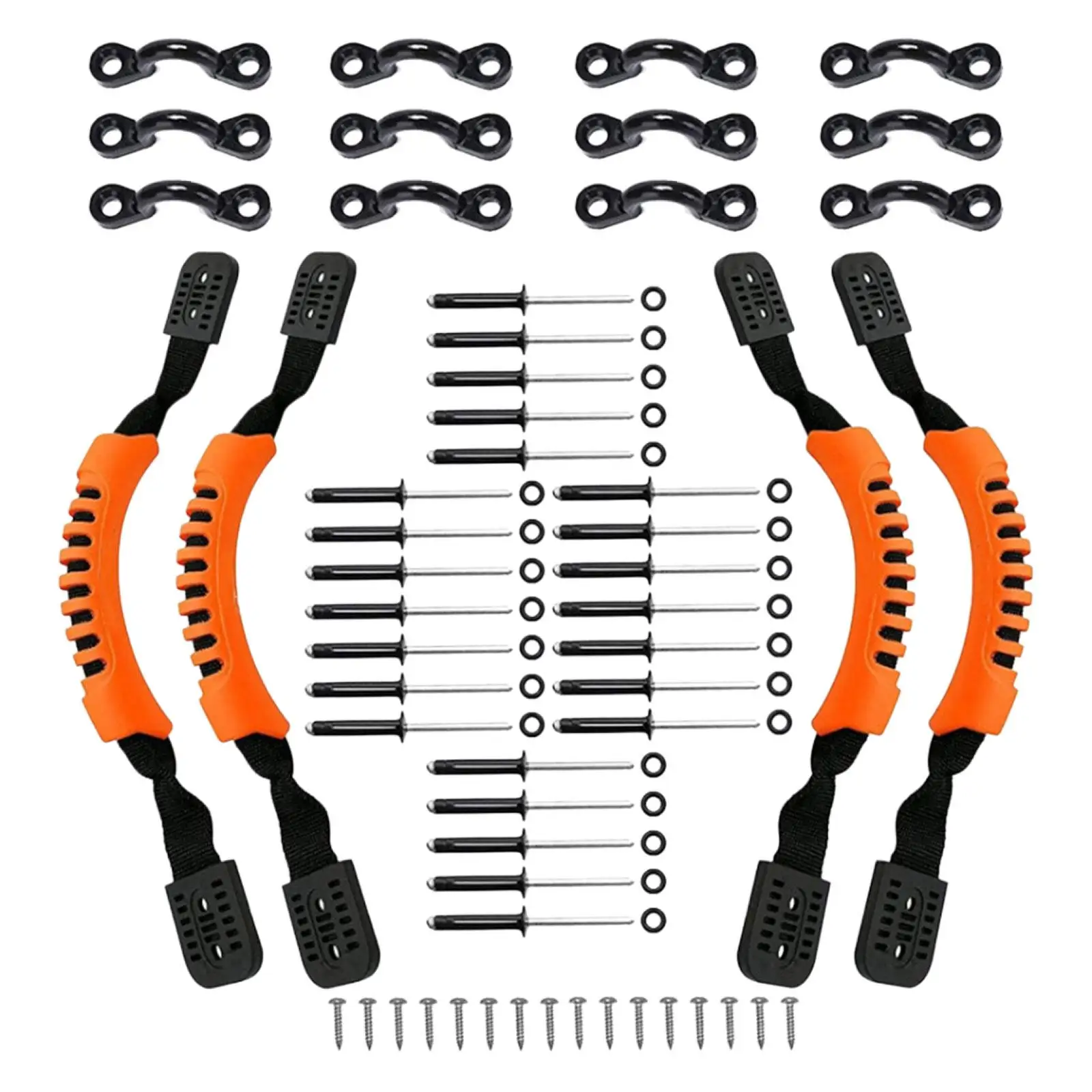 Kayak Handles with Screws Durable Kayak Carry Replacement Handles Side Mount Carry Handles for Canoe Outdoor Kayak Luggage Parts