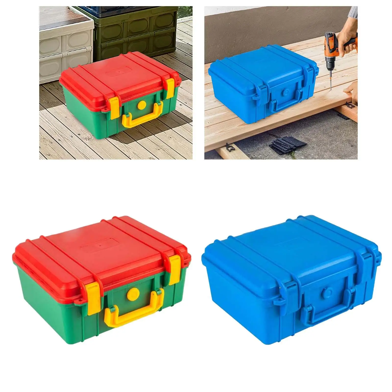 Tool Case with Sponge Electrician Repairs Box Protective Hardware Organizer Toolbox Storage Box for Outdoor Household Instrument