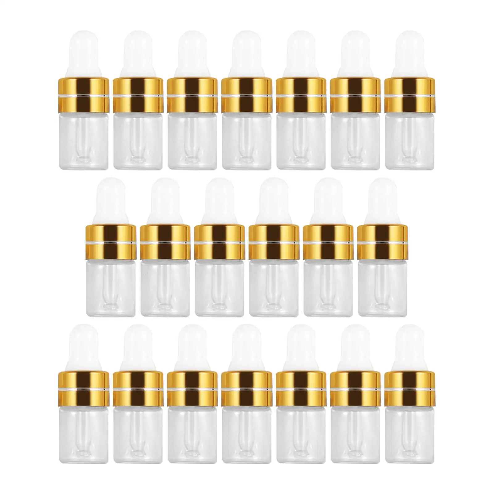 20Pcs Empty Glass Dropper Bottles Refillable Containers for Liquid Extract