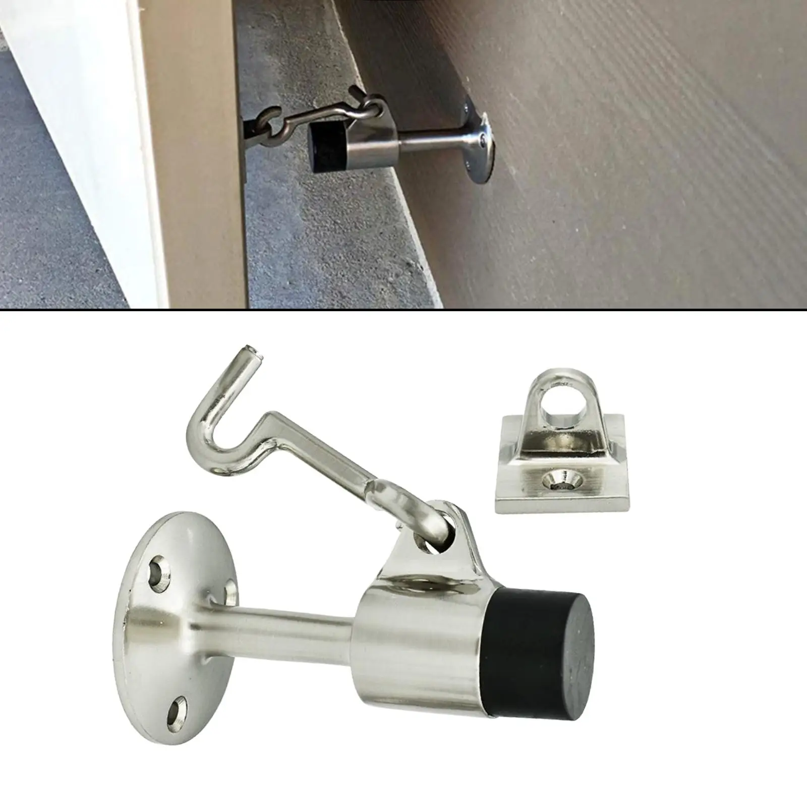 Doorstop Catch Furniture Hardware Wall/Floor  Stop for Bathroom