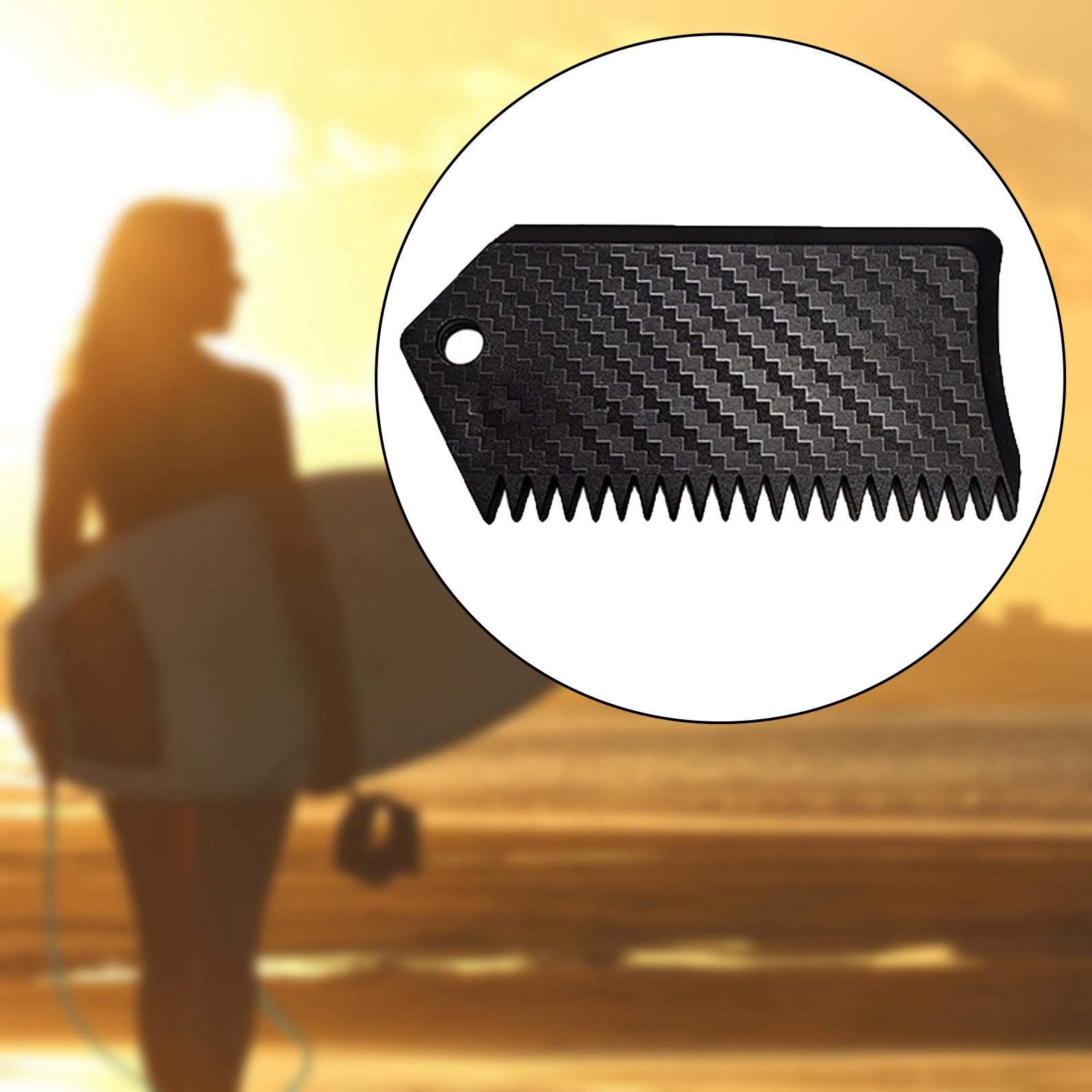 Surfboard Wax Comb with Keychain Hole Portable Surf Board Wax Scraper Cleaning