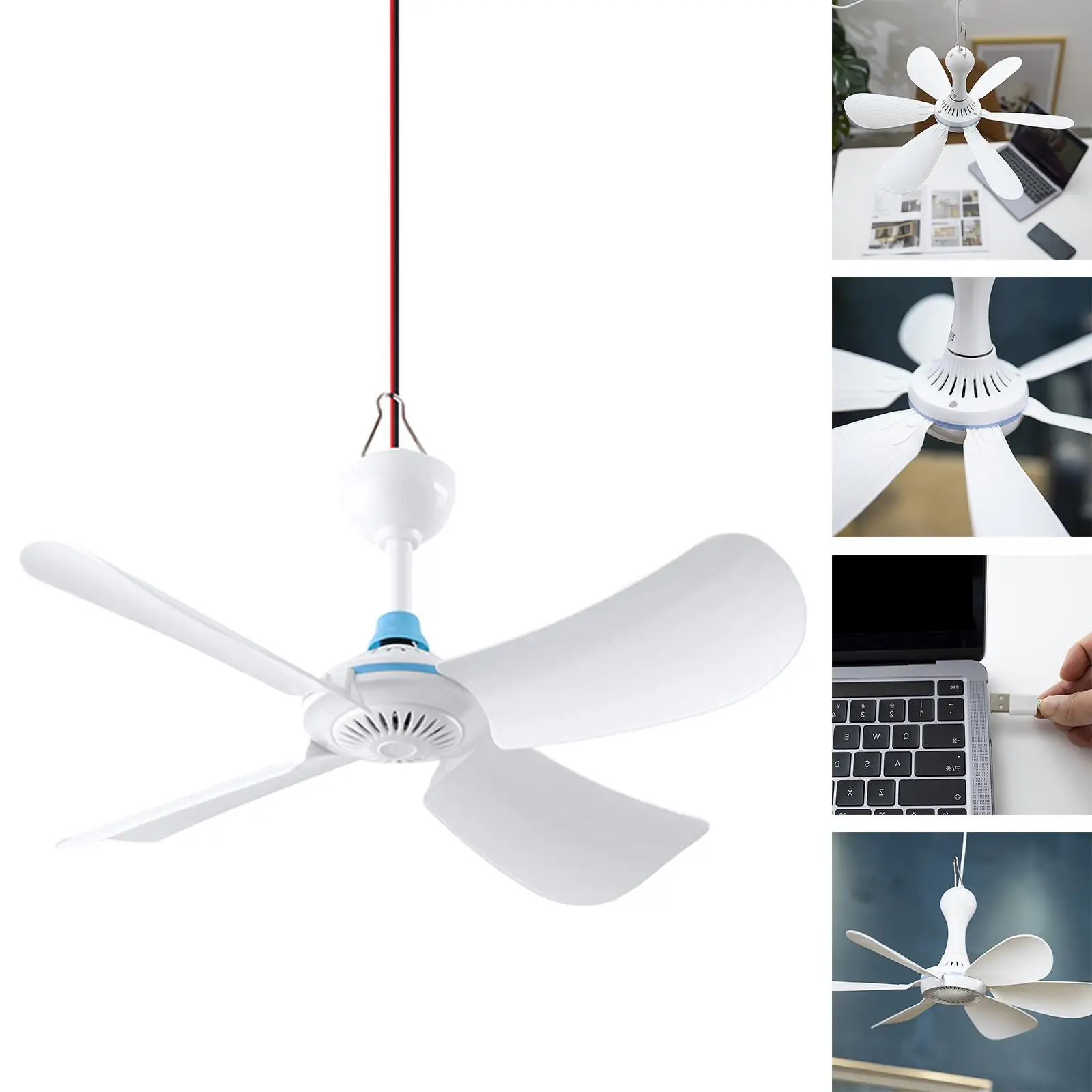 Mini Ceiling Fan Controled Multifunctional Mute Personal Fan for Home