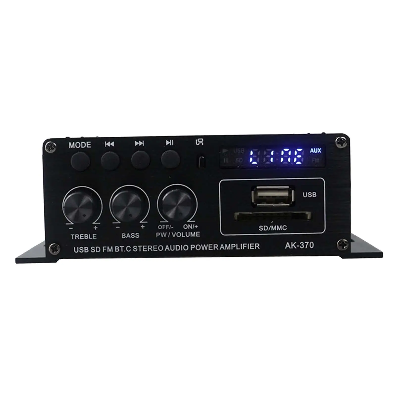 AK370 Bluetooth Amplifier with Remote Control 12V-24V 20W+20W 2.0 CH Bluetooth 5.0 Power Amplifier Mini HiFi Stereo Amp Speaker