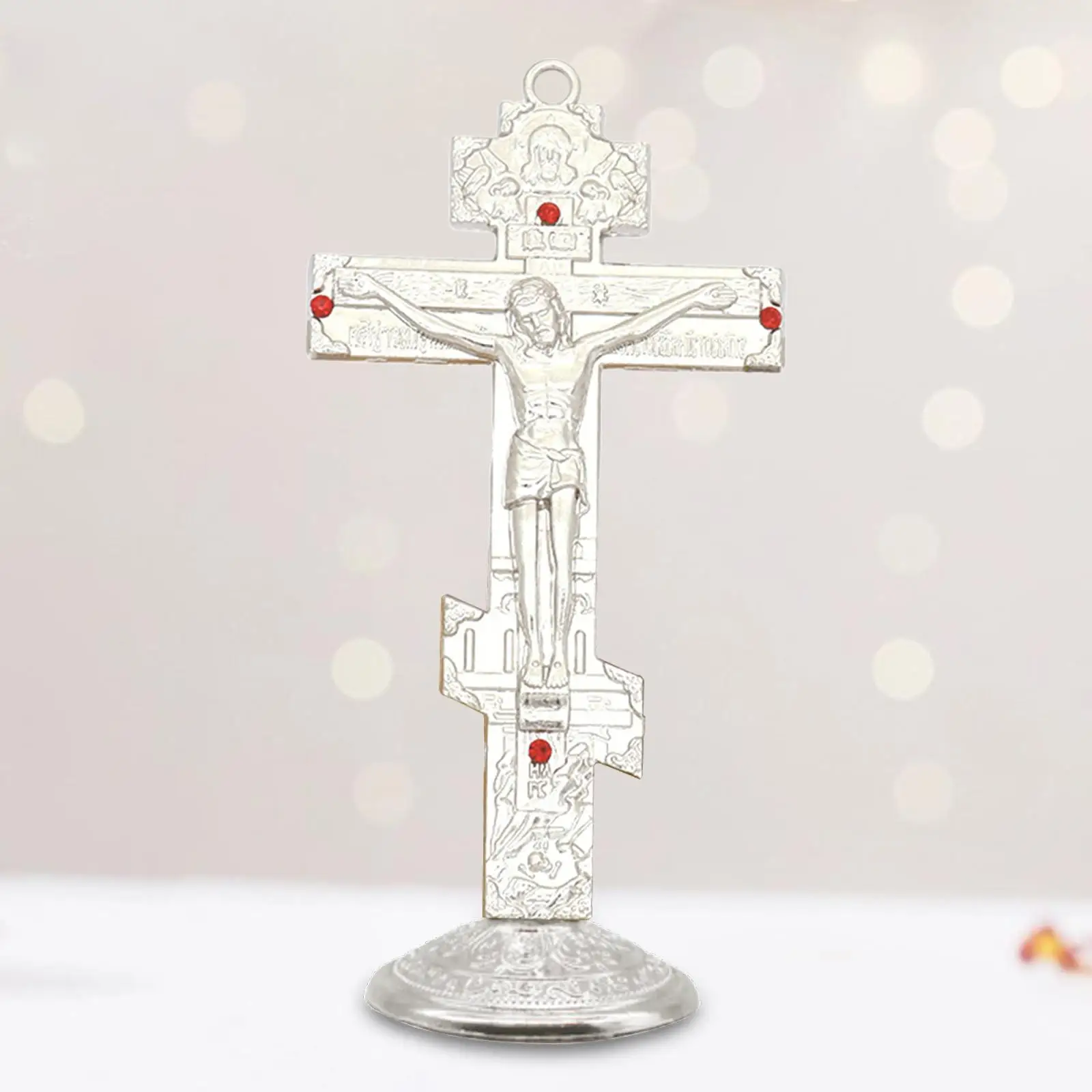 Jesus Cross for Desk Religious Gifts Easy to Install Standing Crucifix Christian Home Goods Table Top Crucifix Cross Catholic