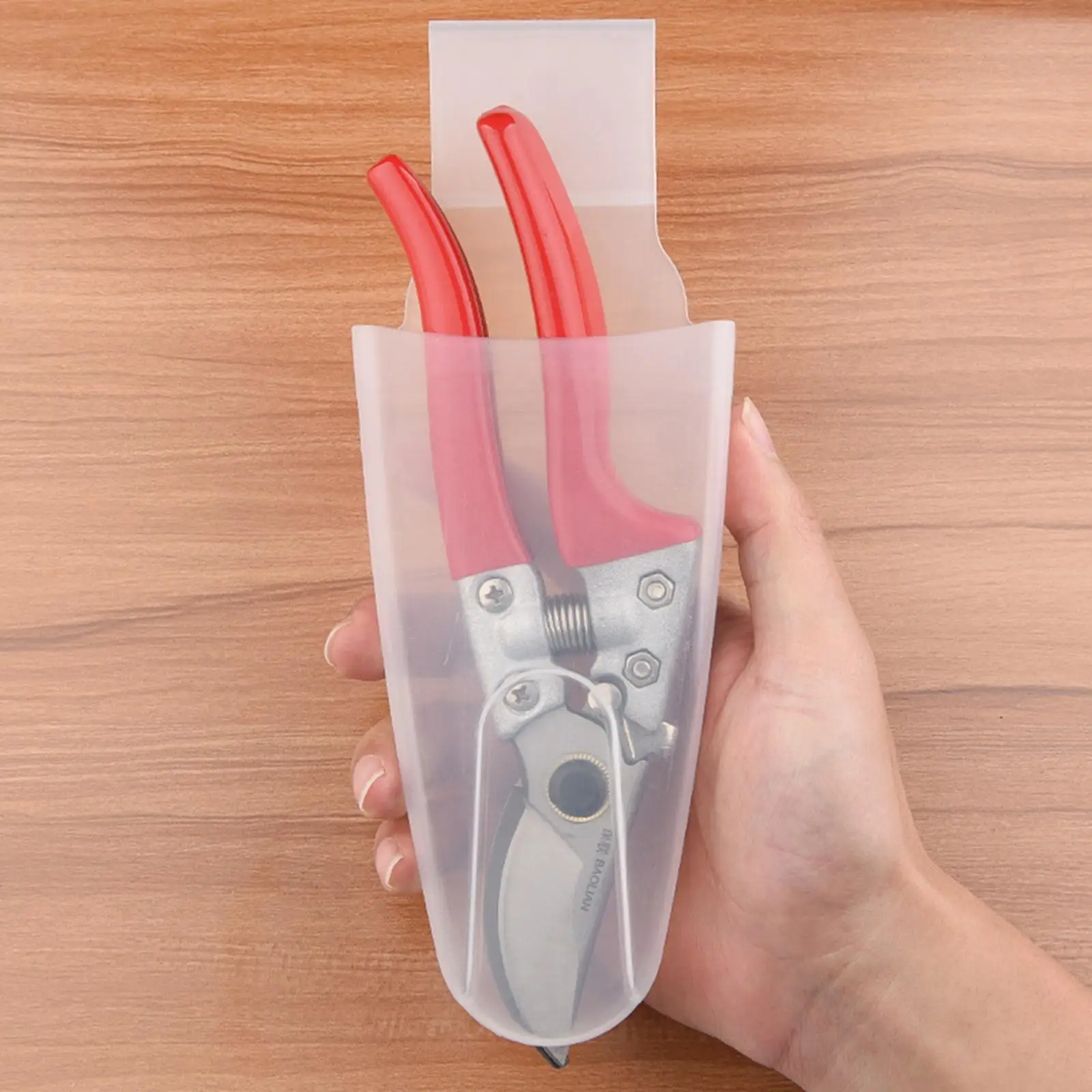 Transparent Scissors Storage Box Gardening Waist Case for Clippers Shears
