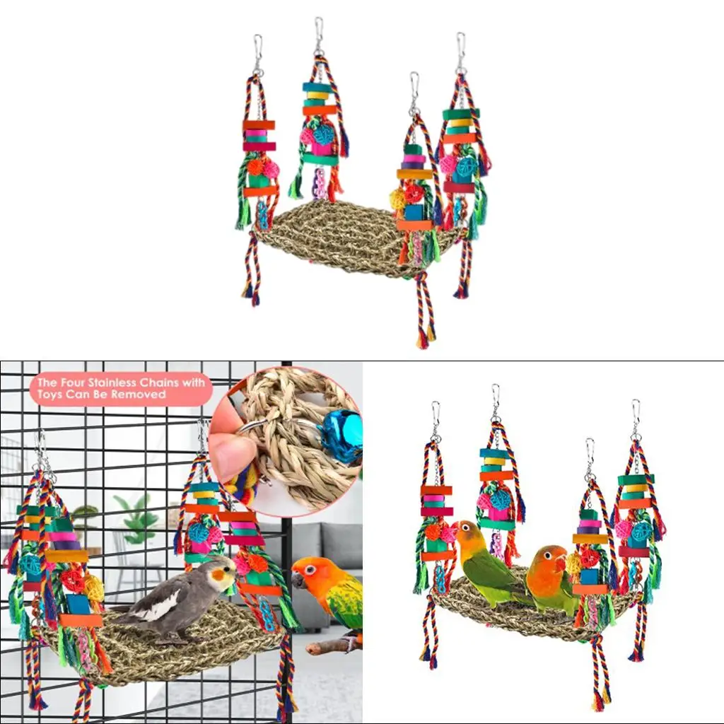 Rattan Parrot Toys Swing Birds Gnawing Toys for Lovebird Pet Supplies