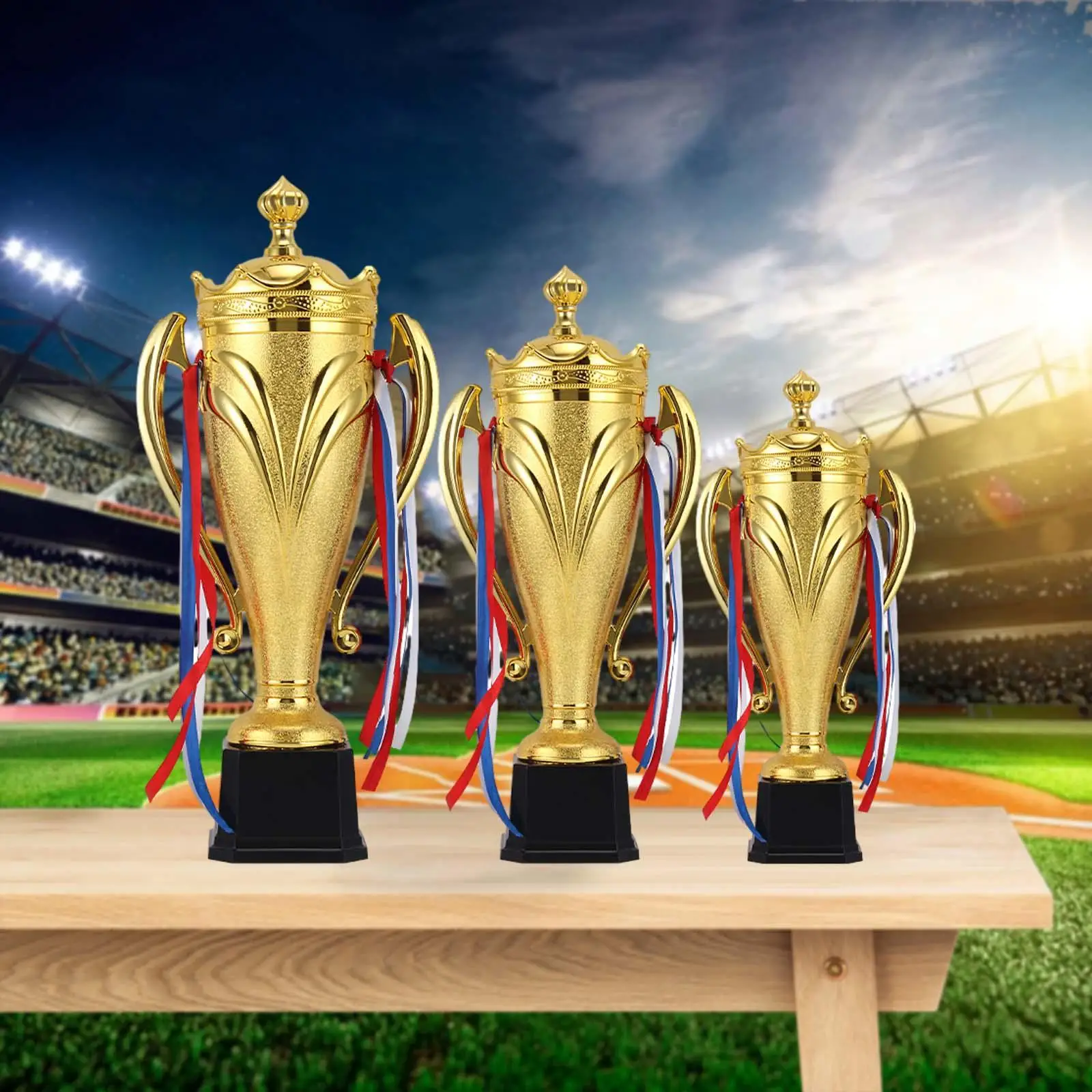 PP Material Winner Award Trophies Cup Gold Color for Children Competitions