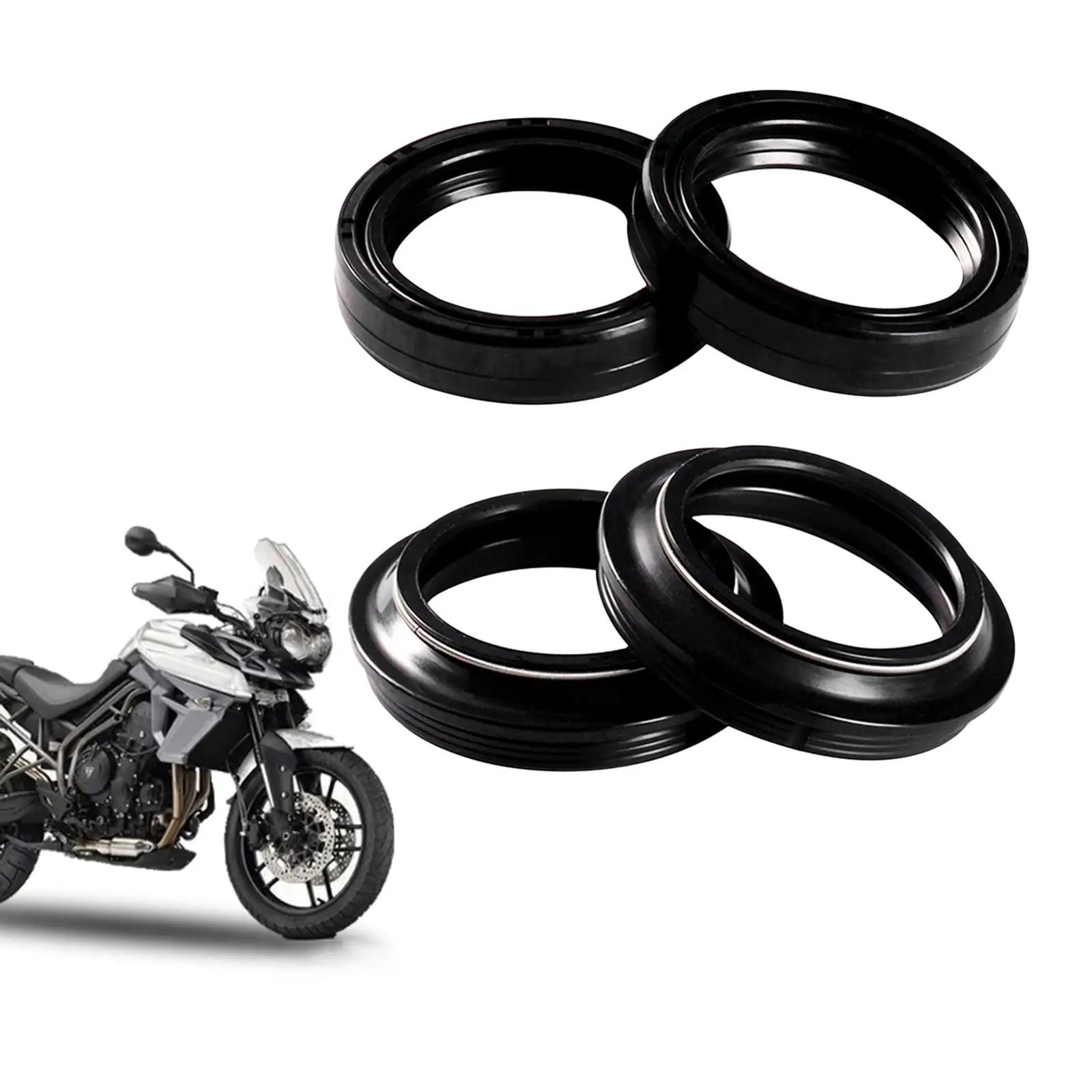 Front Fork Damper Oil Seal and Dust Seal Kit 43x54x11mm Durable Direct Replacements for Honda CBR600 Automotive Accessories