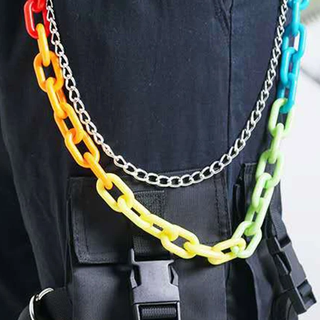 Rainbow Acrylic Wallet Chains Black Jean Rock Punk Keychain Pants Belt  Chain Jean Chains for Men Metal Wallet Chain Dropship - AliExpress