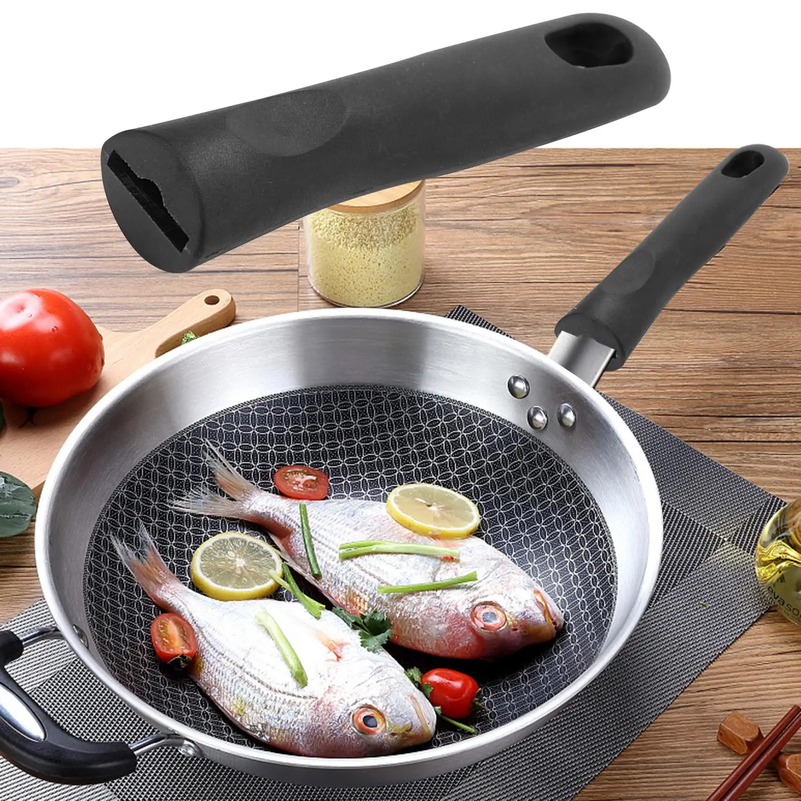 Multifunction Wok Handle Simple to Assembly Detachable Non Slip Scaldproof Pot Grip Handle for Skillets Kitchen Home Accessories