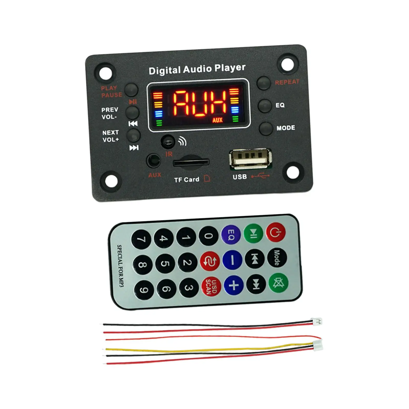 MP3 Decoder Board Video Player Stereo Audio Receiver Support Recording MP3 Decoding Board Audio Decoder Board Car Radio Module