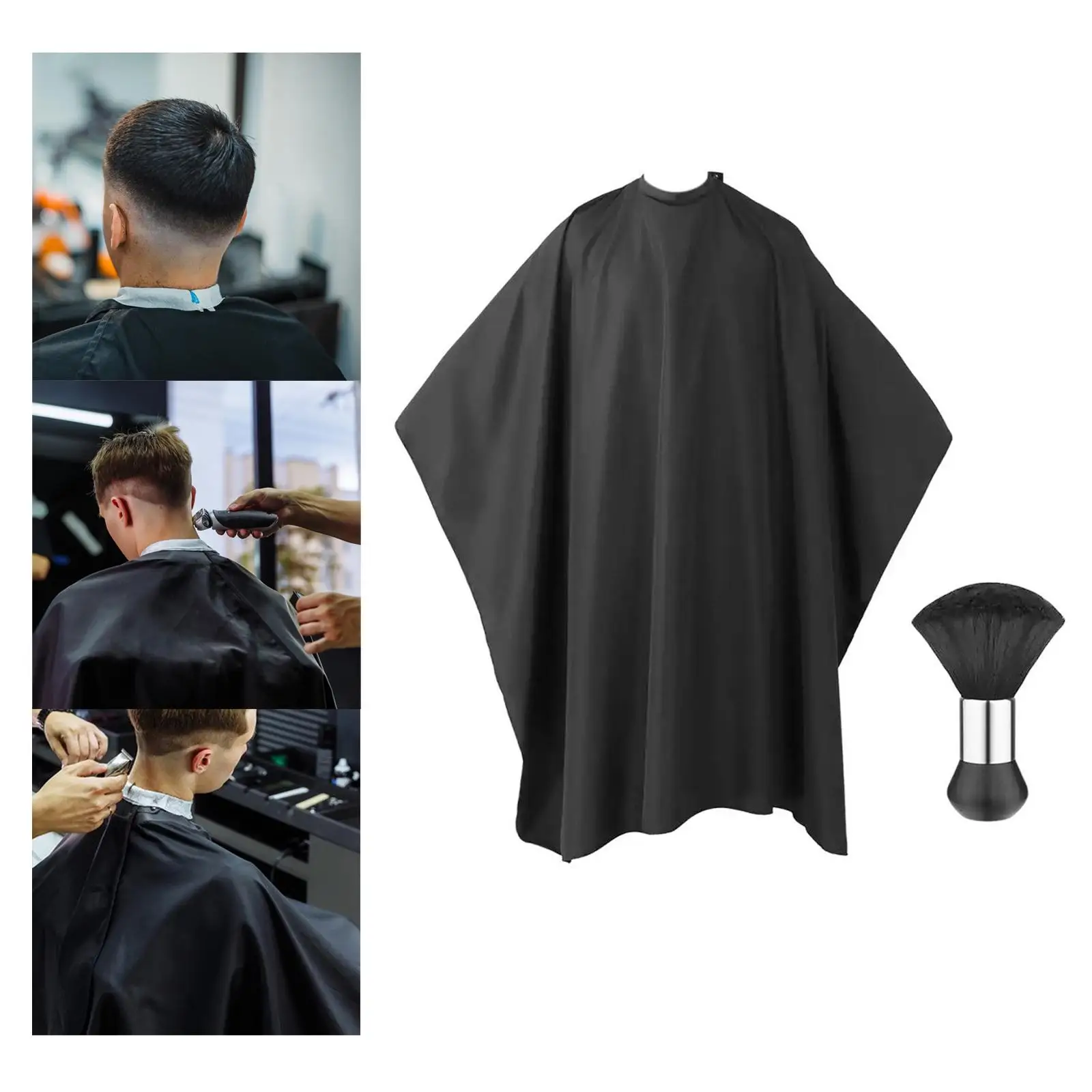 Hairdresser Cape Black Waterproof for Men Women and Kids Hairstylists Salon Haircut