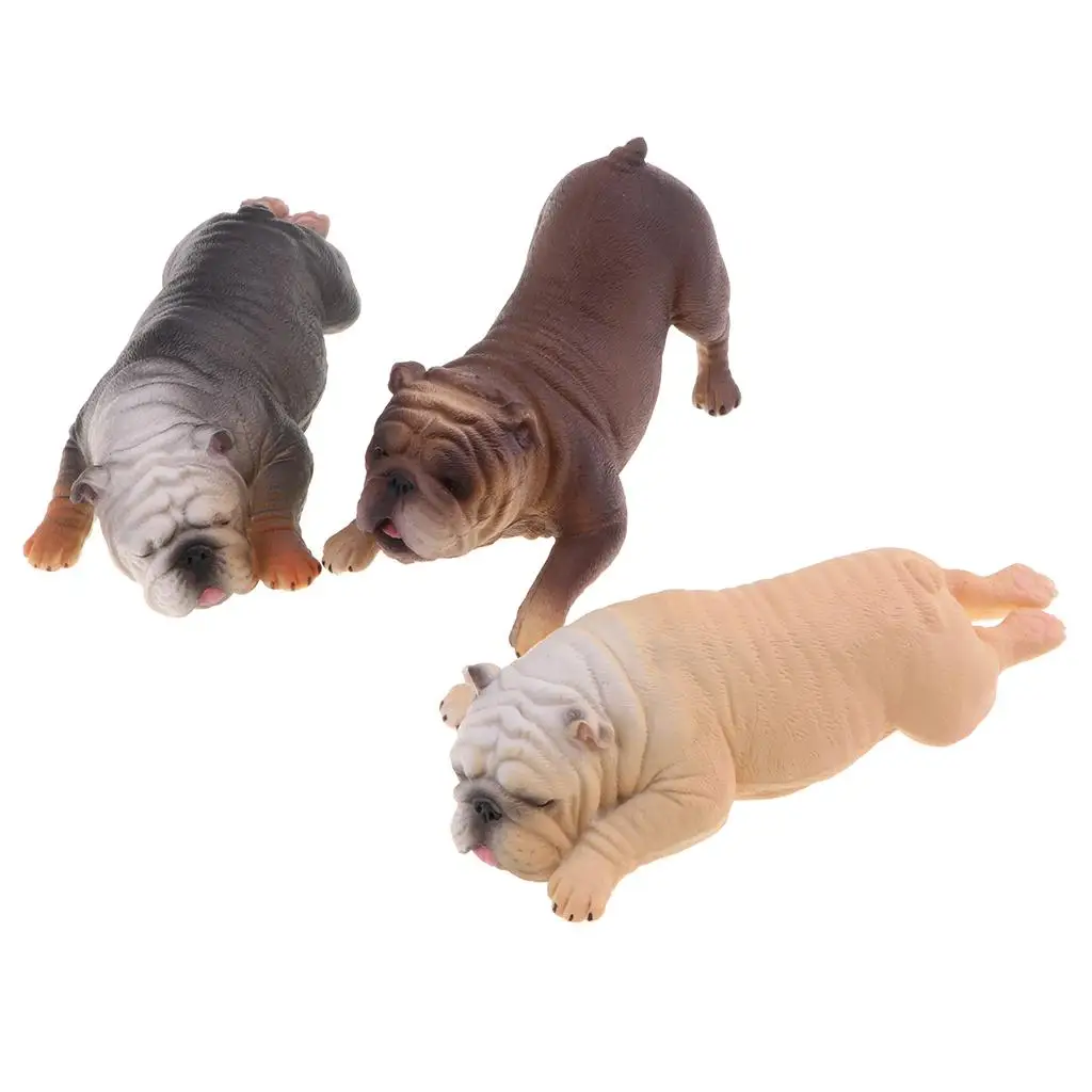 7Pcs Realistic Animal Pet Model Figure Learning Toy - Bulldog
