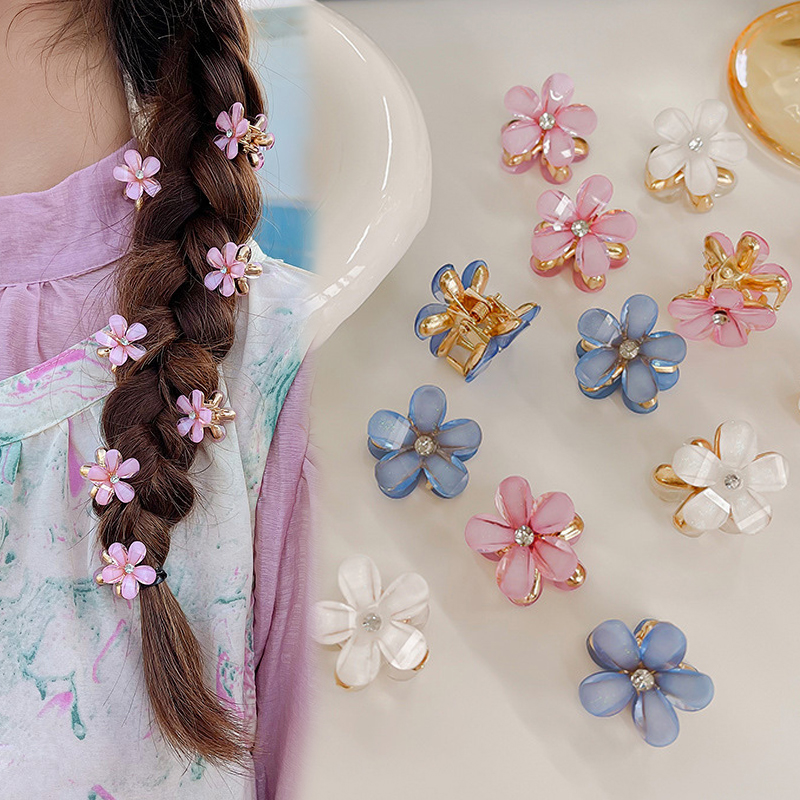 Best of 1-2Pcs 2cm Blue Purple White Korea Flower Shape Hair Claw For Women Girls Barrette Crab Hair Clips Ponytail Hairpins Accessories Reviews & Tips