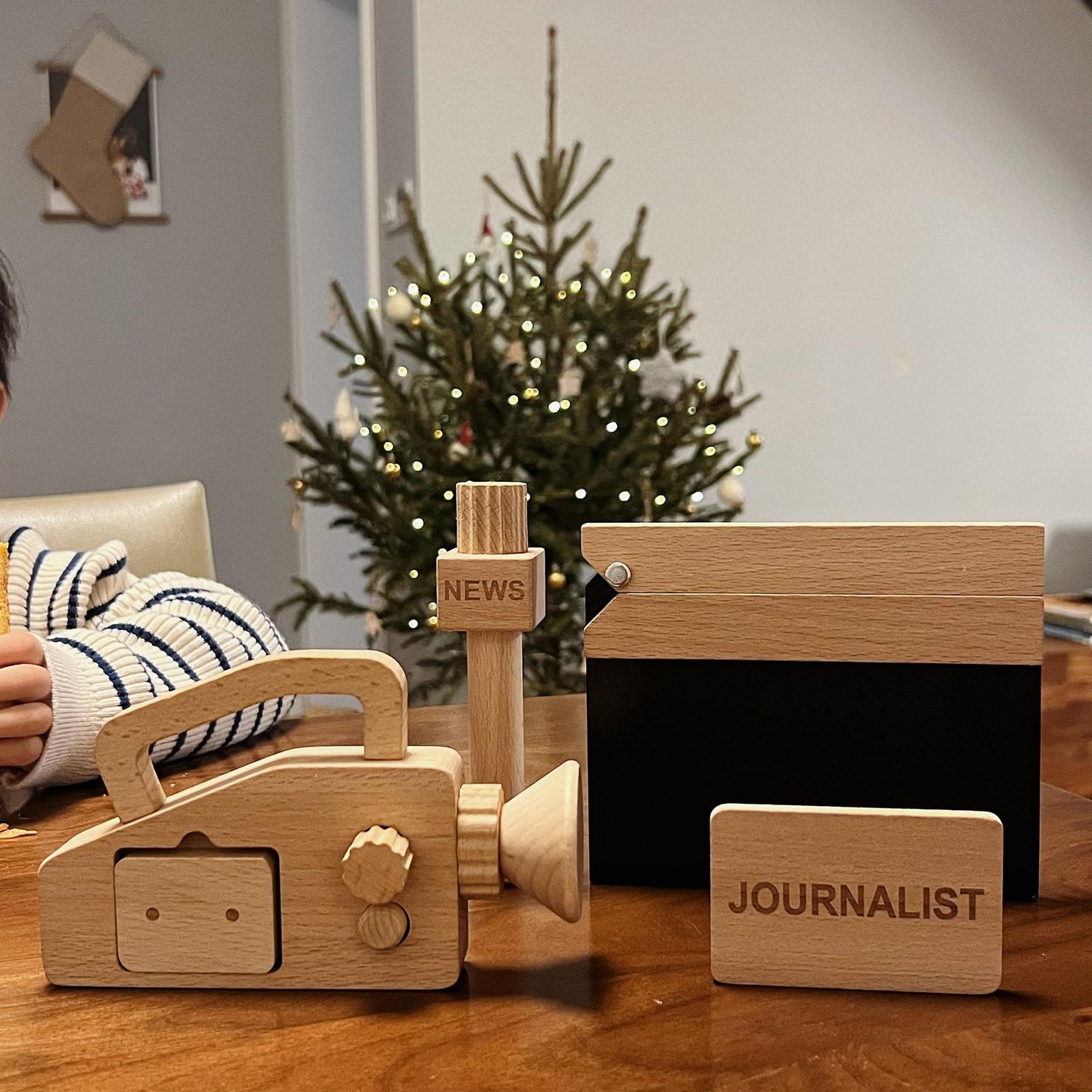 Journalist Pretend Play New Year Gifts Role Play Props Educational Toy for Boys Girls Children Imagination Develop Social Skill