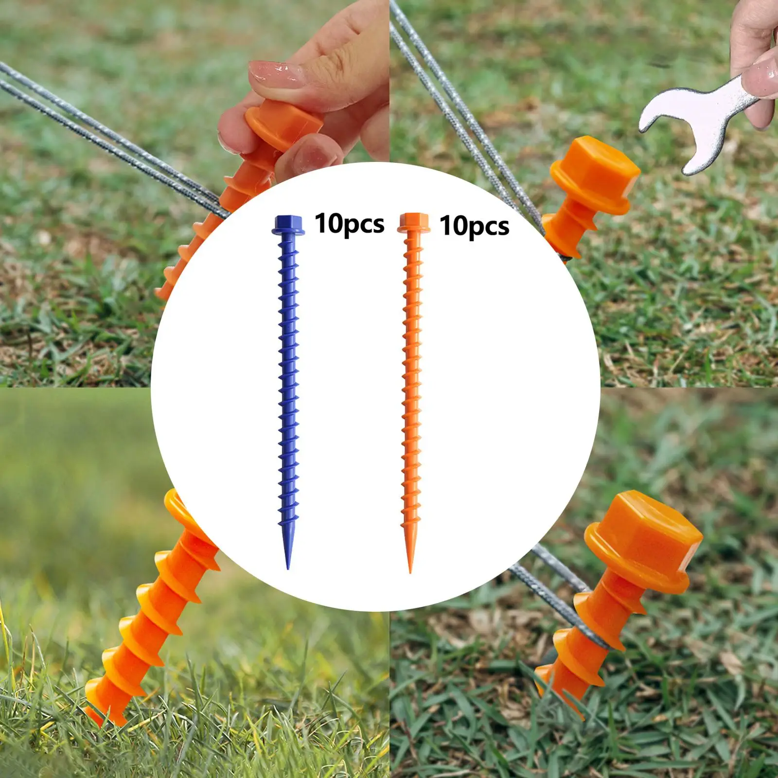 10Pcs Tent Pegs Tent Accessories for Picnic Mat Fixed Backpacking Garden