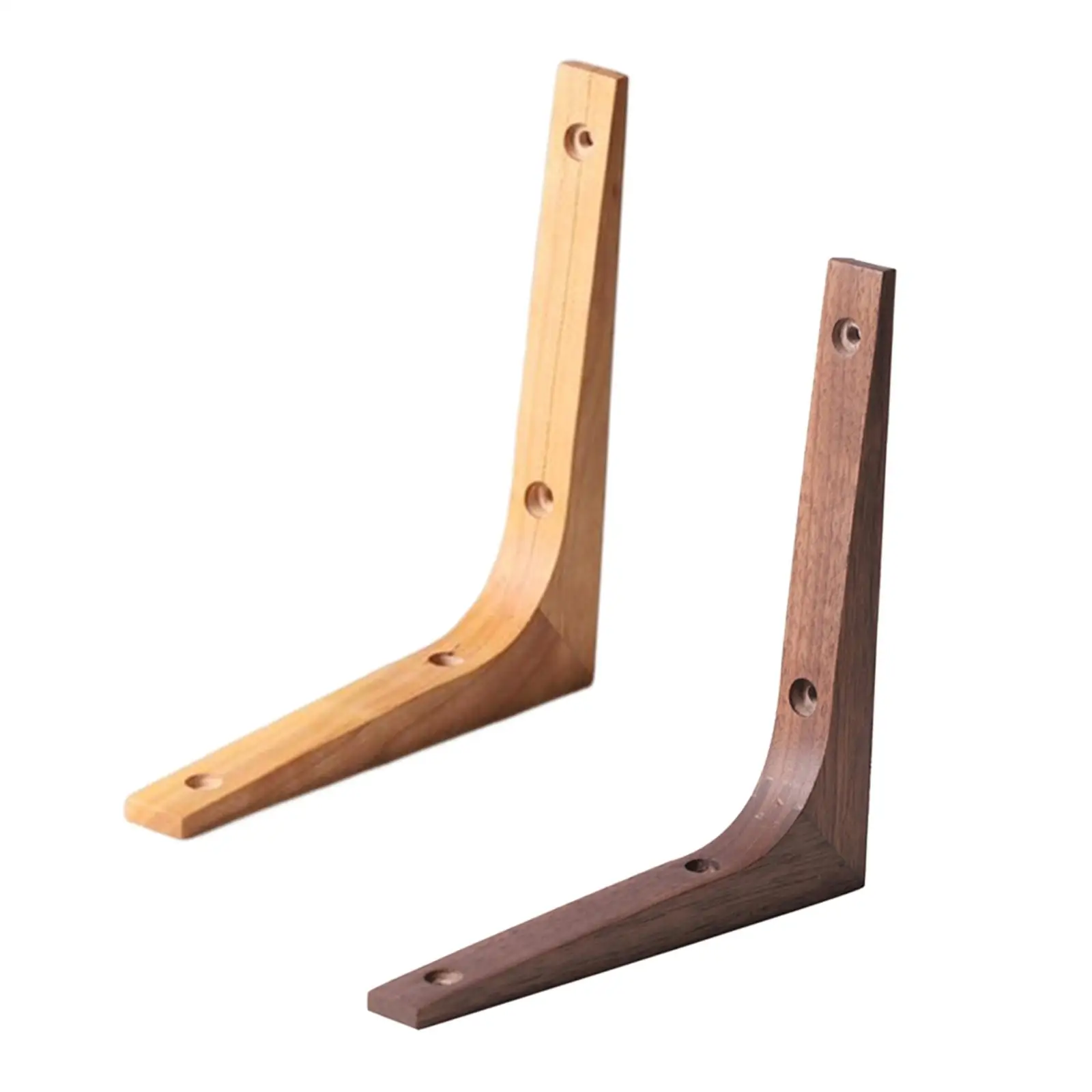 Solid Wood Triangle Selves Bracket Corner Brace Shelf Supports 90 Degree Wall Mounted L Shaped Shelving Brackets for Home Decor