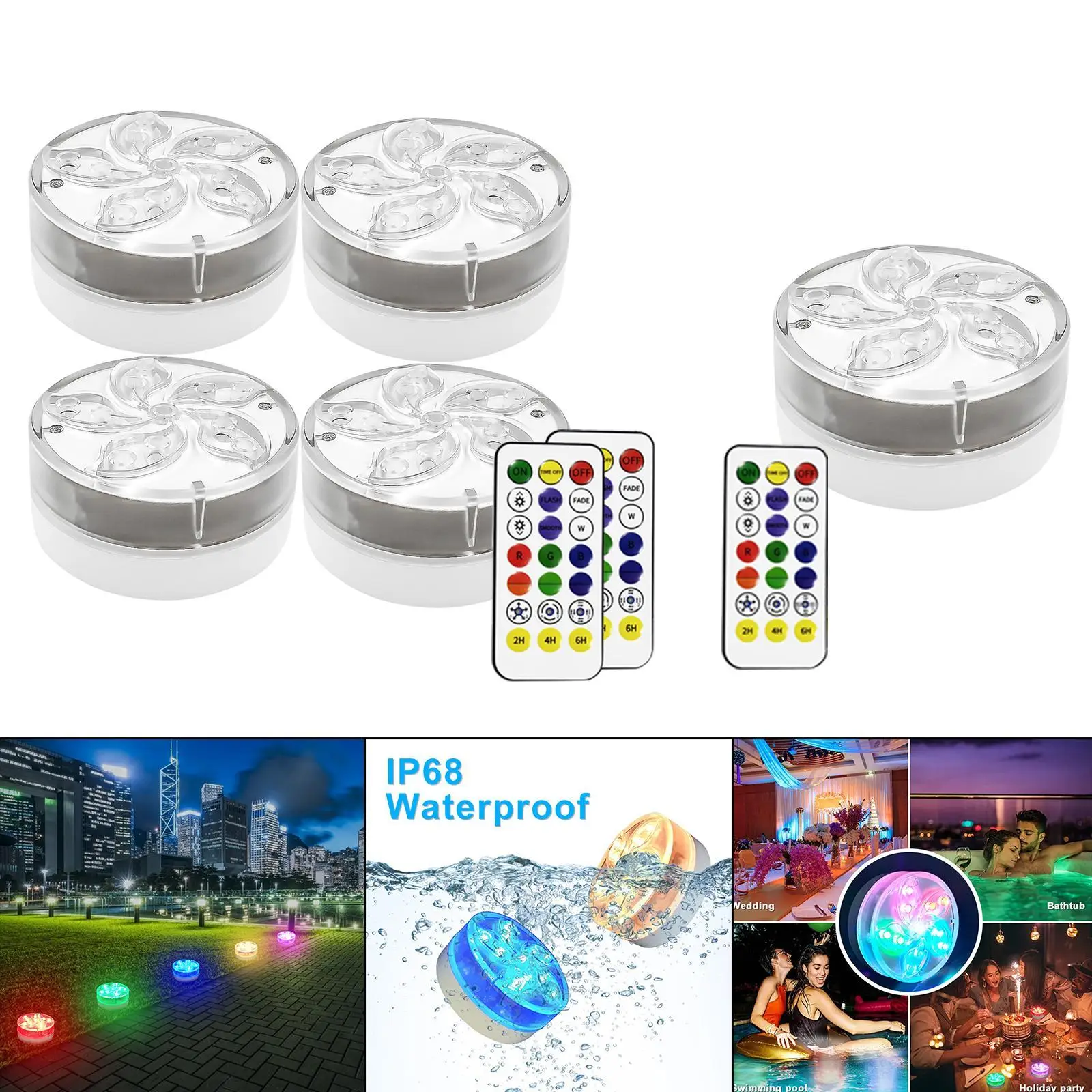 RGB Underwater LED Decor IP68 for Fish Tank Lawn Outdoor Indoor