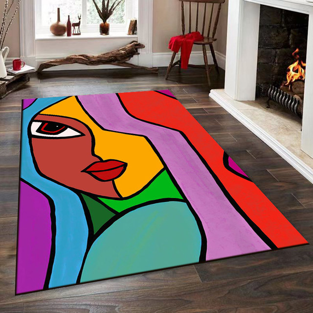 15 Sizes Picasso Style Painting Printed Carpet Fashion Mat