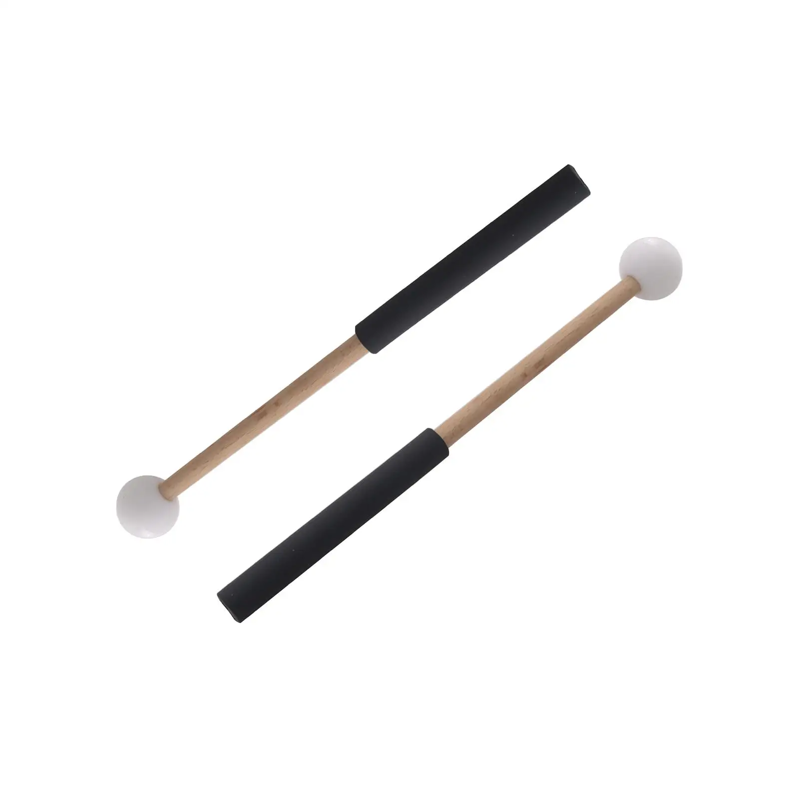 2x Wood Percussion Sticks Musical Drumstick with Wood Handle for Marimba