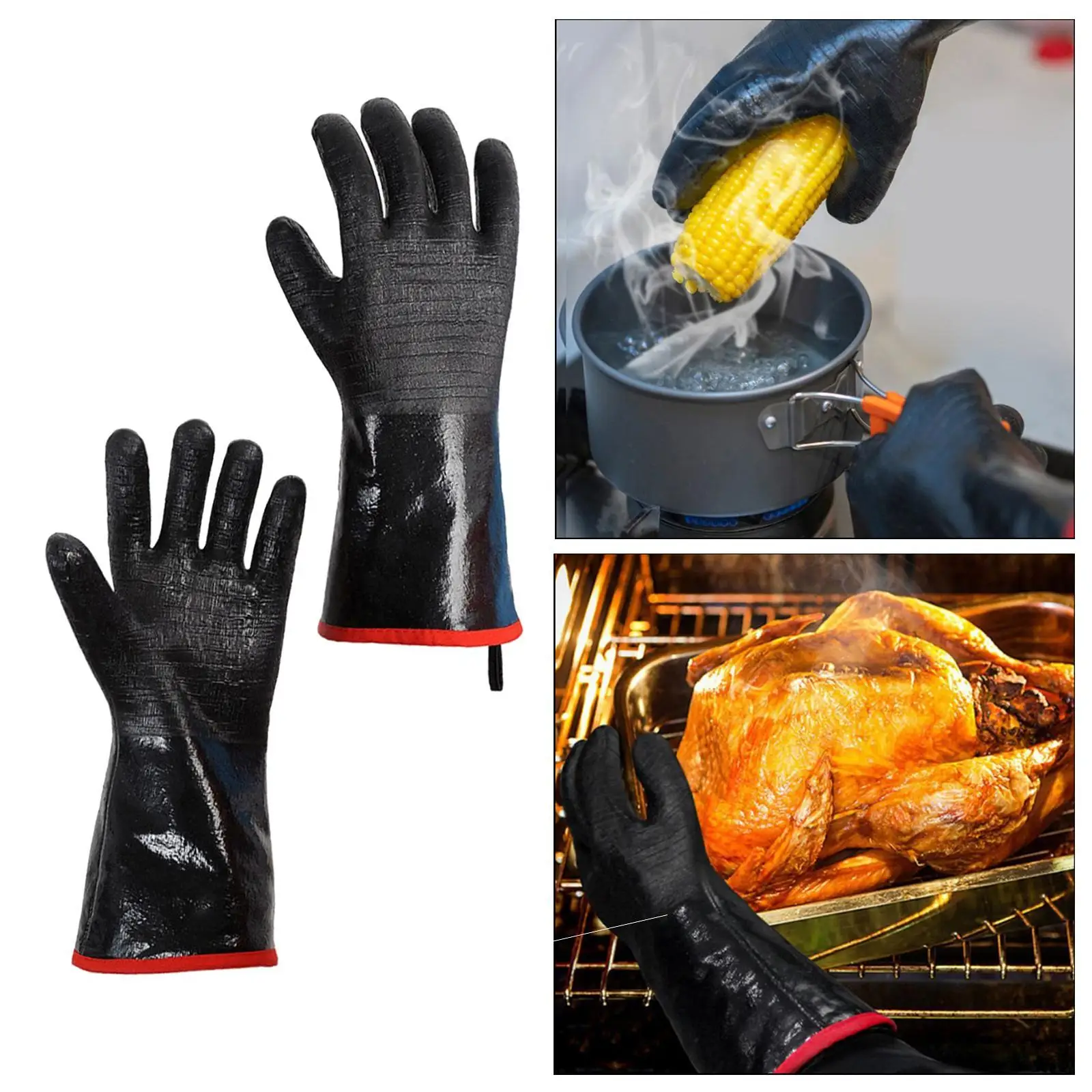 Neoprene Coating Barbecue grill per bbq Gloves  Resistant Labor  Gloves