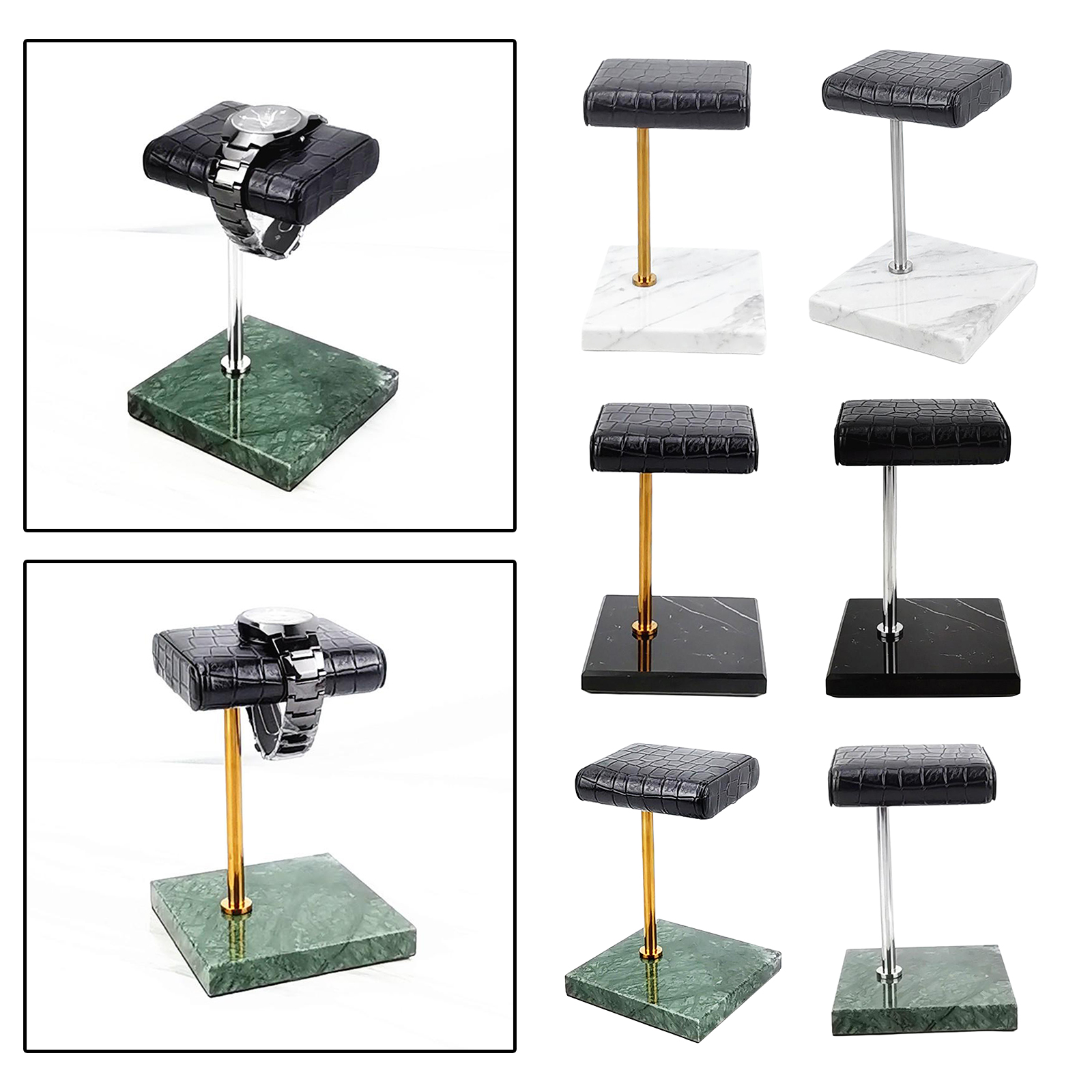 Marble e PU Leather Watch Stand, Jóias