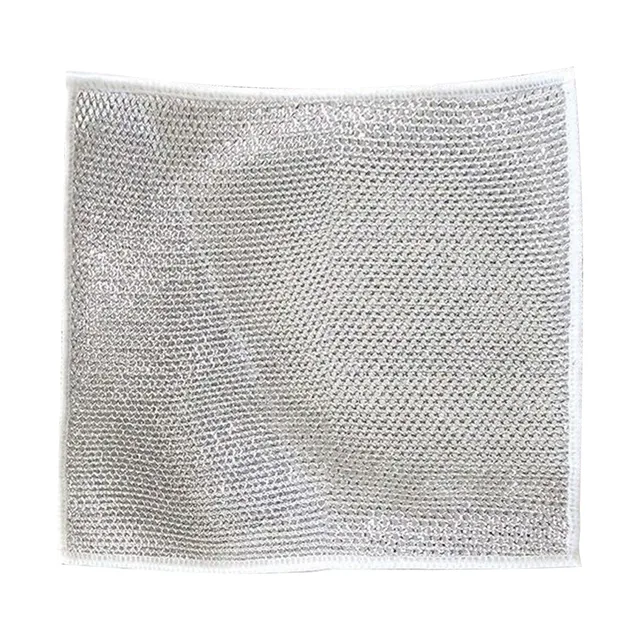 vljsfkh Steel Wire Dishwashing Cloth, Wire Dishwashing Rag, Double  Stainless Steel Scrubber, Multipurpose Wire Dishwashing Rags for Wet and  Dry