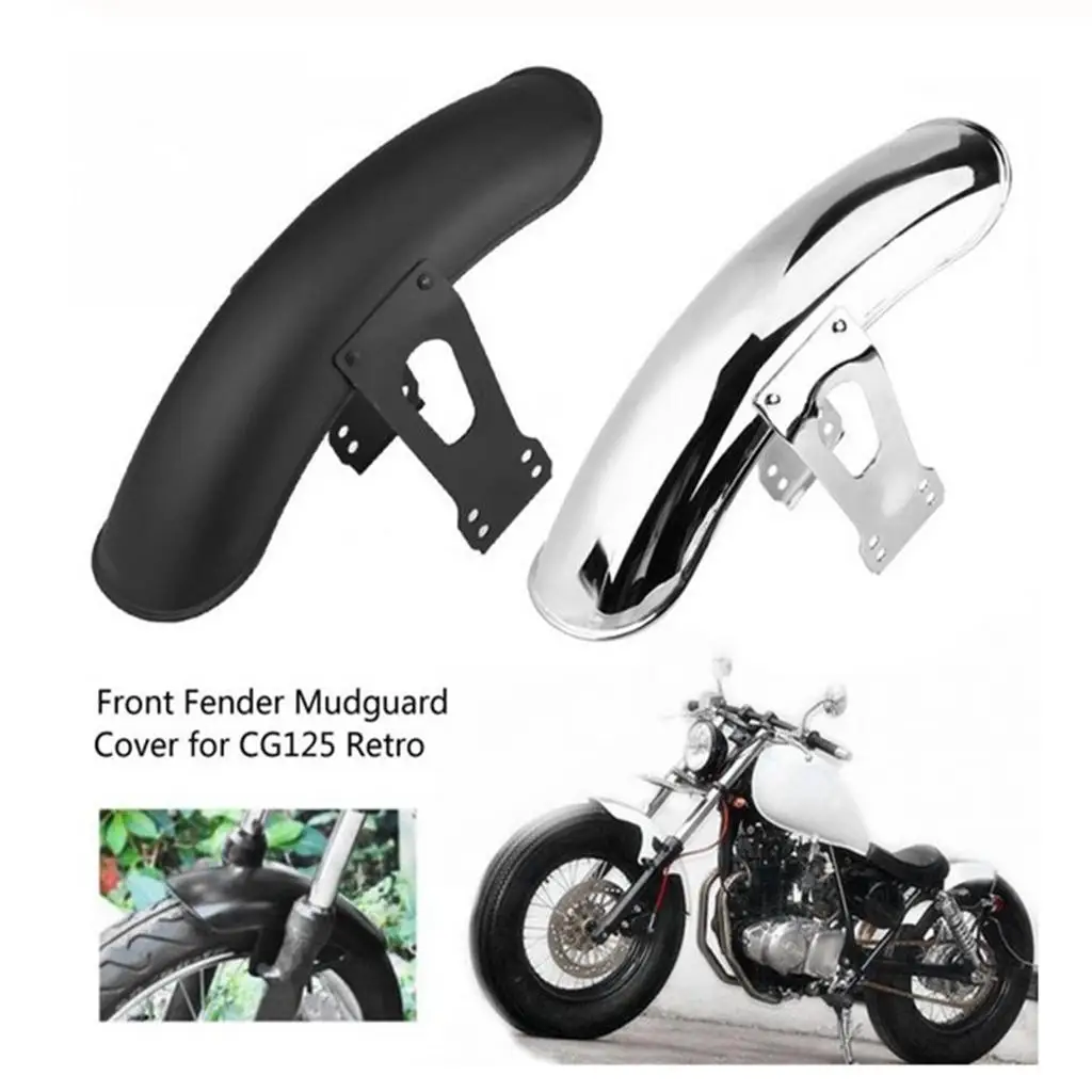 58cm Homyl Motorcycle Front Fender Mudguard Direct Replacement for Honda CG 125 Stainless Steel 
