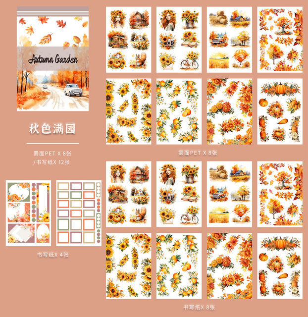 20Sheets Vintage Sticker Book Halloween Christmas Girls Flowers PET Washi  Stickers for Scrapbooking Journal Diary Decoration - AliExpress