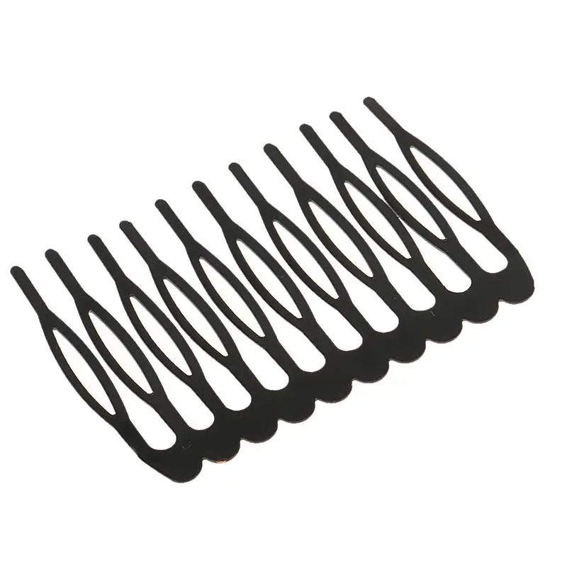 0pcs Black Plain Metal 10  Hair Combs Clips Hairpins for Dressing