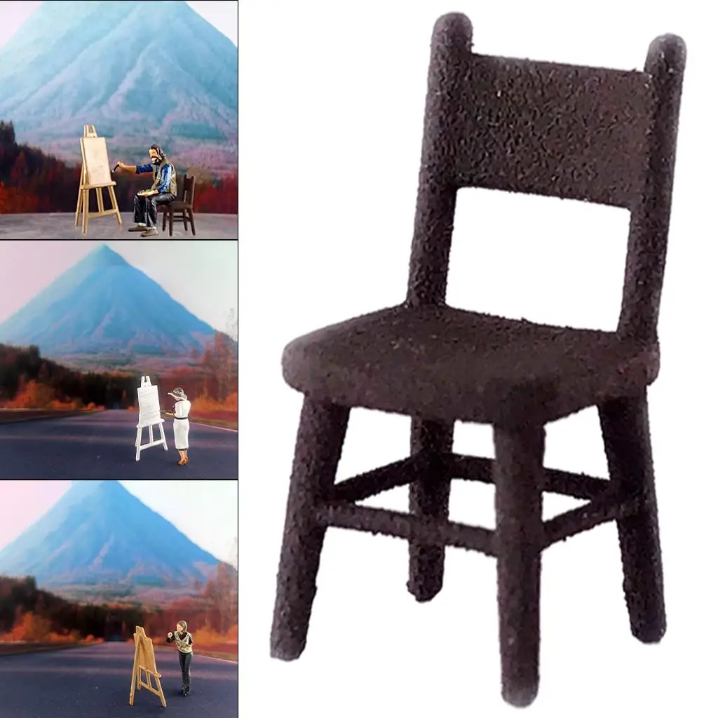 1/64 Miniature Chair Resin Dollhouse Accessories Decors Easter Xmas Desktop