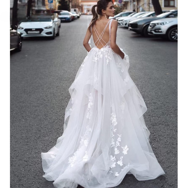 Best Selling Bridal Dresses 2024 Wedding Dress for Woman Robe Bride Women Suitable Request Weddding Brides Party Evening Women s