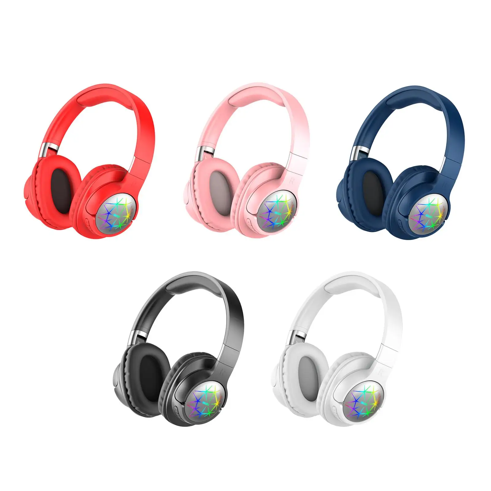Over-Ear Bluetooth Headphones Stretchable Soft Earmuffs for Game PC Phone