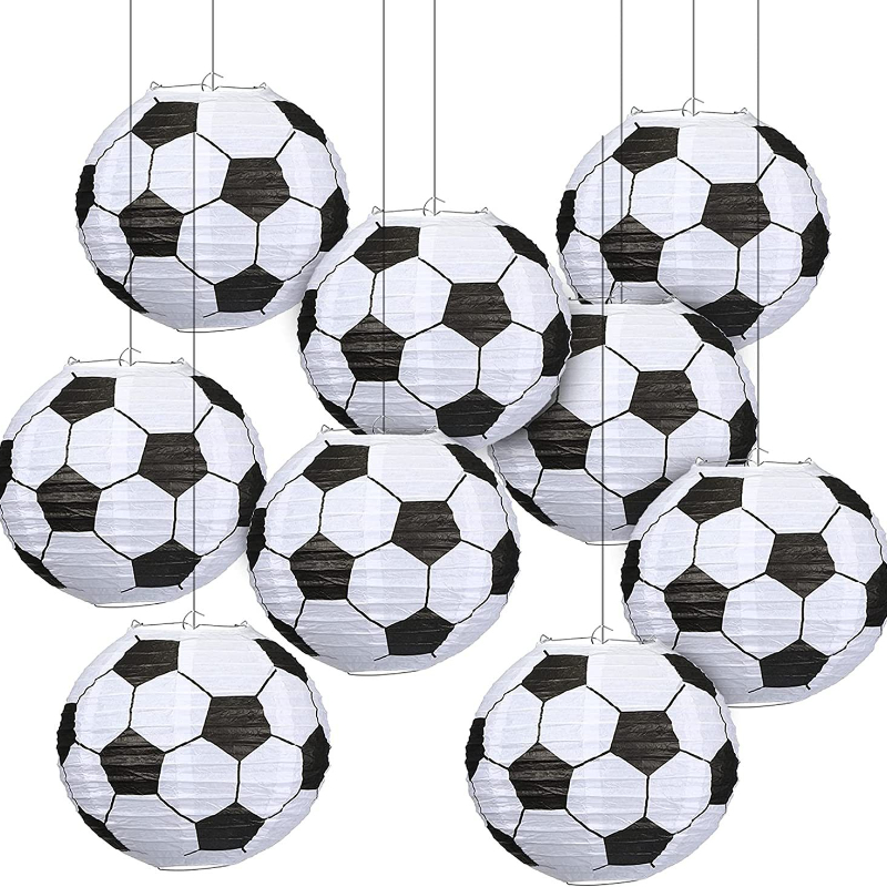 Description Picture 4 of item5pcs/lot 20/25/30cm Sports Theme Party Lanterns Football Basketball Baseball Rugby Paper Lantern Happy Birthday Party Decoration