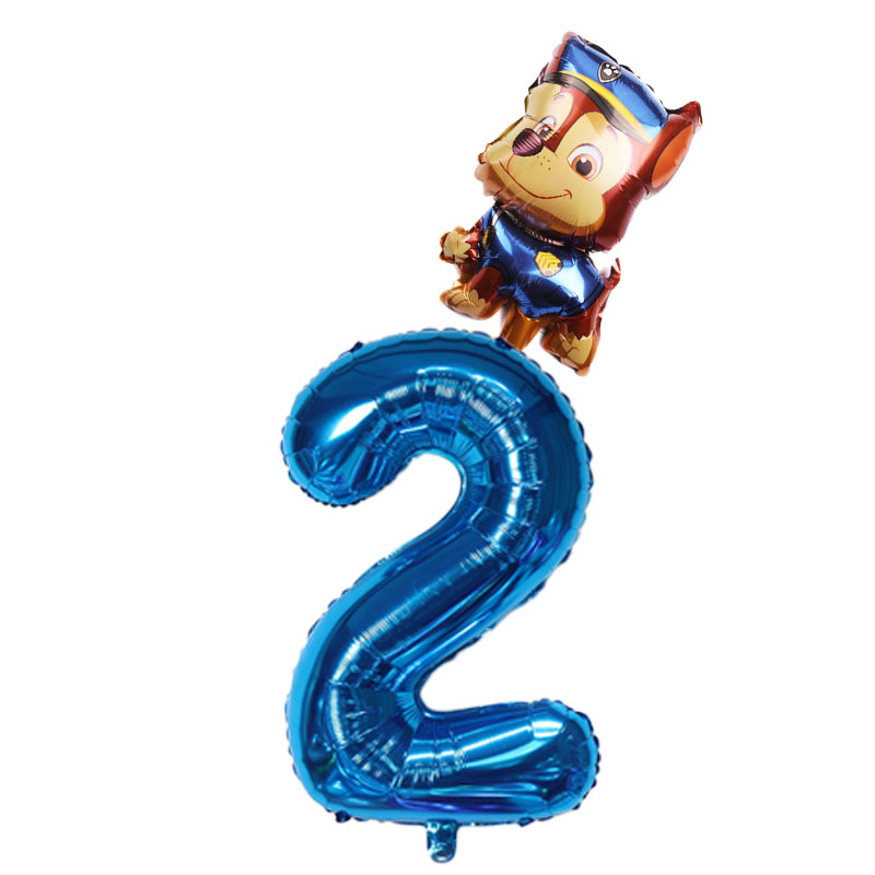 Cartoon Pfote Patrol 32 Zoll Anzahl Folienballons Chase Skye Rubble Kindergeburtstag Party Dekoration Ballon Kinderspielzeug – Detail 3
