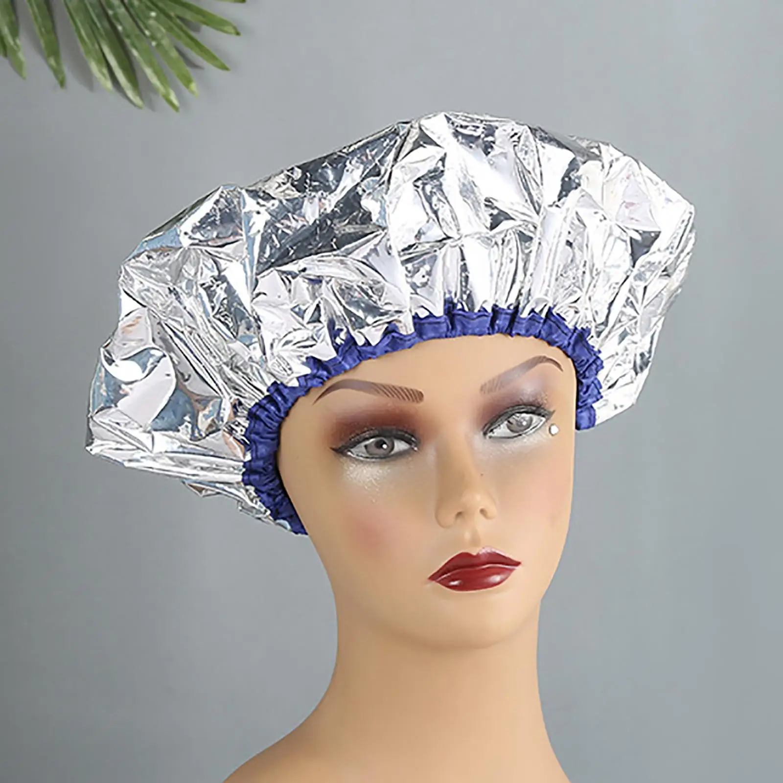 10 Pieces Heat Insulation Tin Foil Hat Professional Deep Conditioning Waterproof Elastic Shower Caps for Home Hair Salon Women