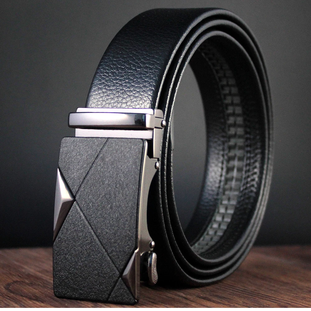 Title 10, Men Belts Automatic Buckle Belt Genune Leather ...